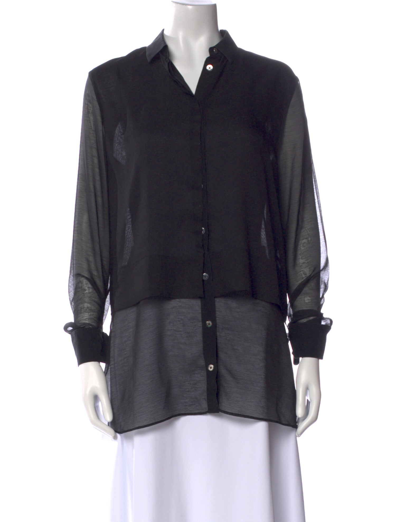 T by Alexander Wang Long Sleeve Button-Up Top