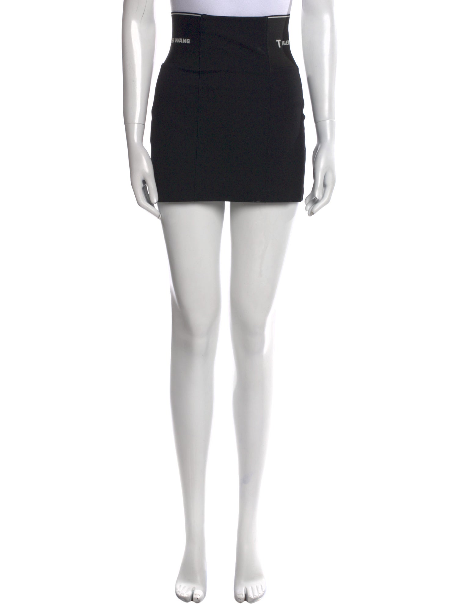 T by Alexander Wang Leather Trim Embellishment Mini Skirt