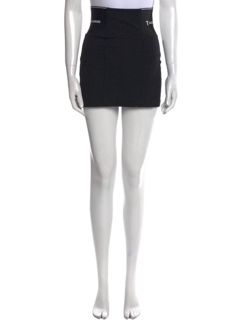 T by Alexander Wang Leather Trim Embellishment Mini Skirt