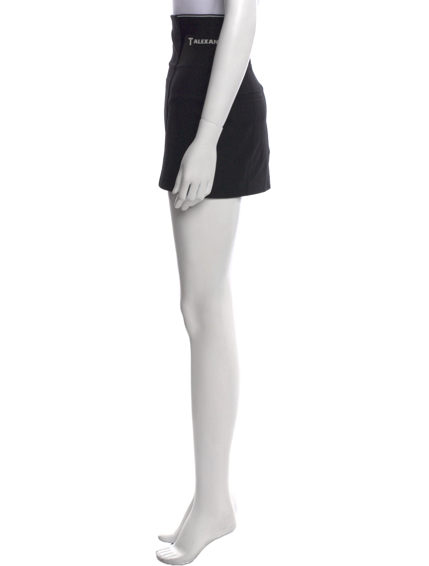 T by Alexander Wang Leather Trim Embellishment Mini Skirt