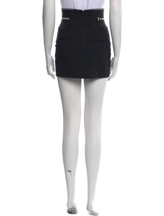 T by Alexander Wang Leather Trim Embellishment Mini Skirt