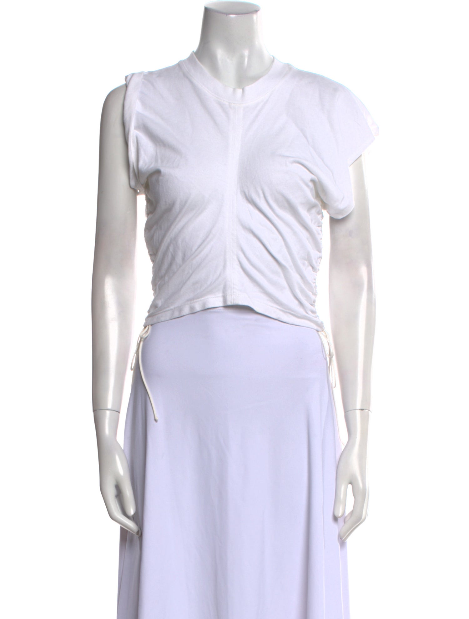 T by Alexander Wang Crew Neck Sleeveless Crop Top