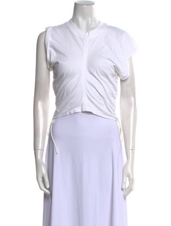 T by Alexander Wang Crew Neck Sleeveless Crop Top