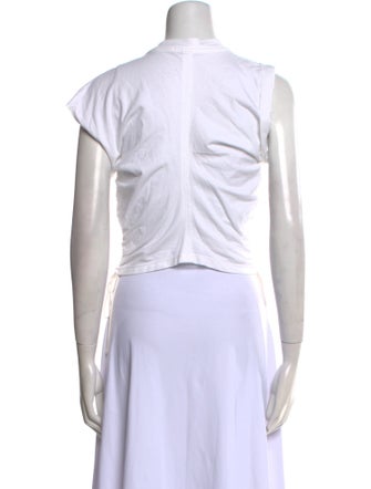 T by Alexander Wang Crew Neck Sleeveless Crop Top