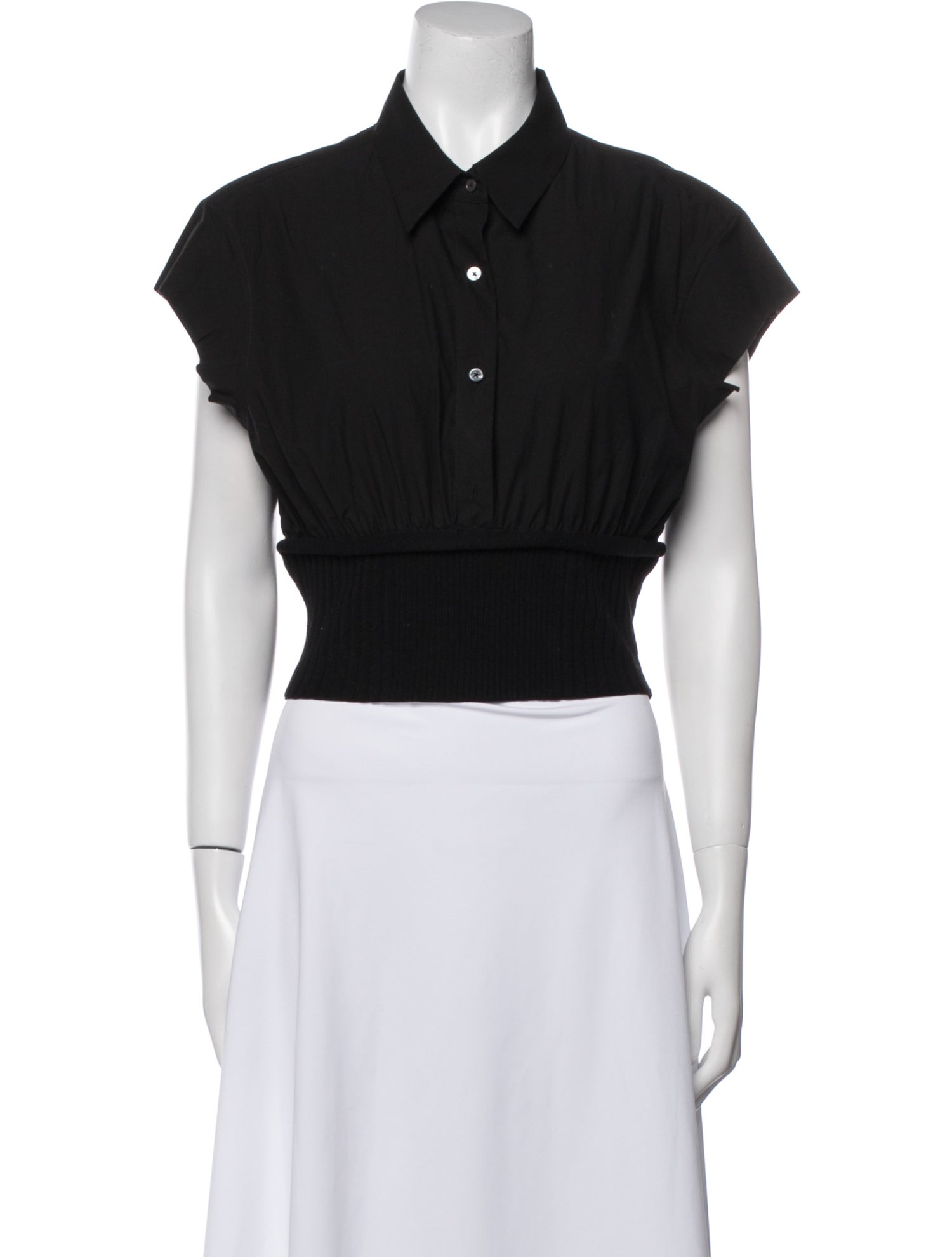 T by Alexander Wang Short Sleeve Crop Top