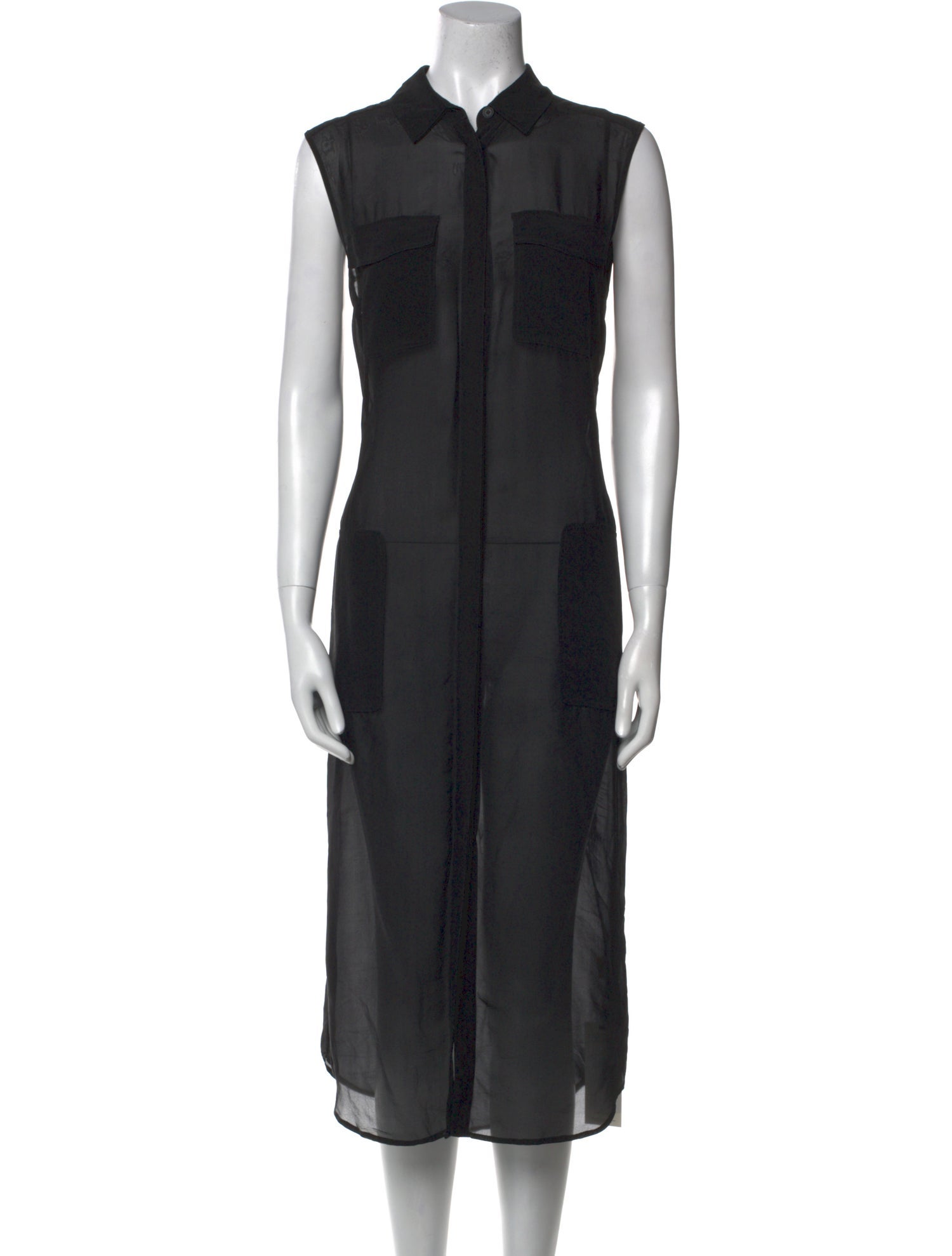 T by Alexander Wang Silk Midi Length Dress