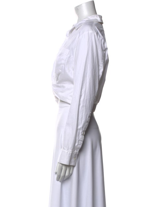 T by Alexander Wang Mock Neck Long Sleeve Crop Top