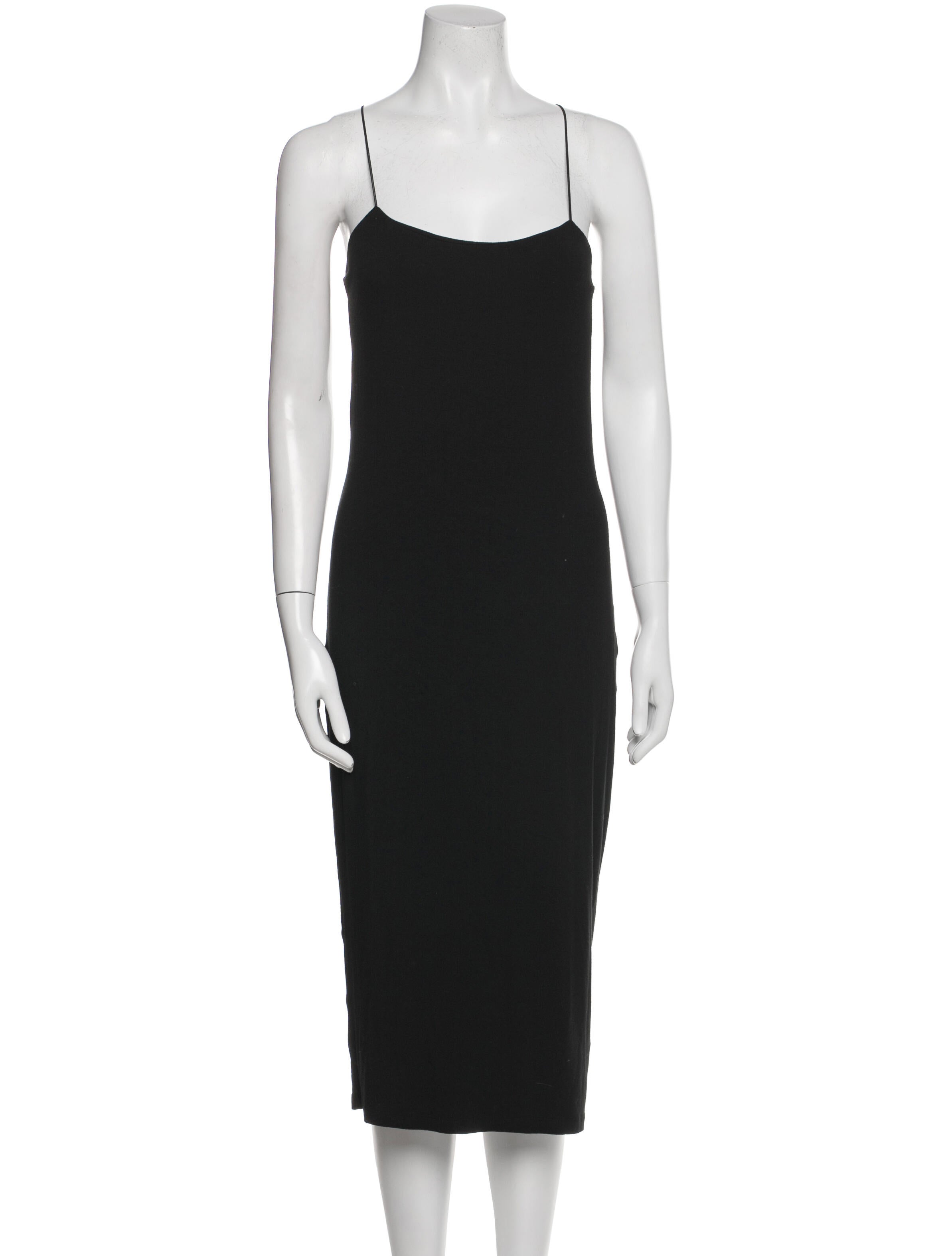 T by Alexander Wang Square Neckline Midi Length Dress