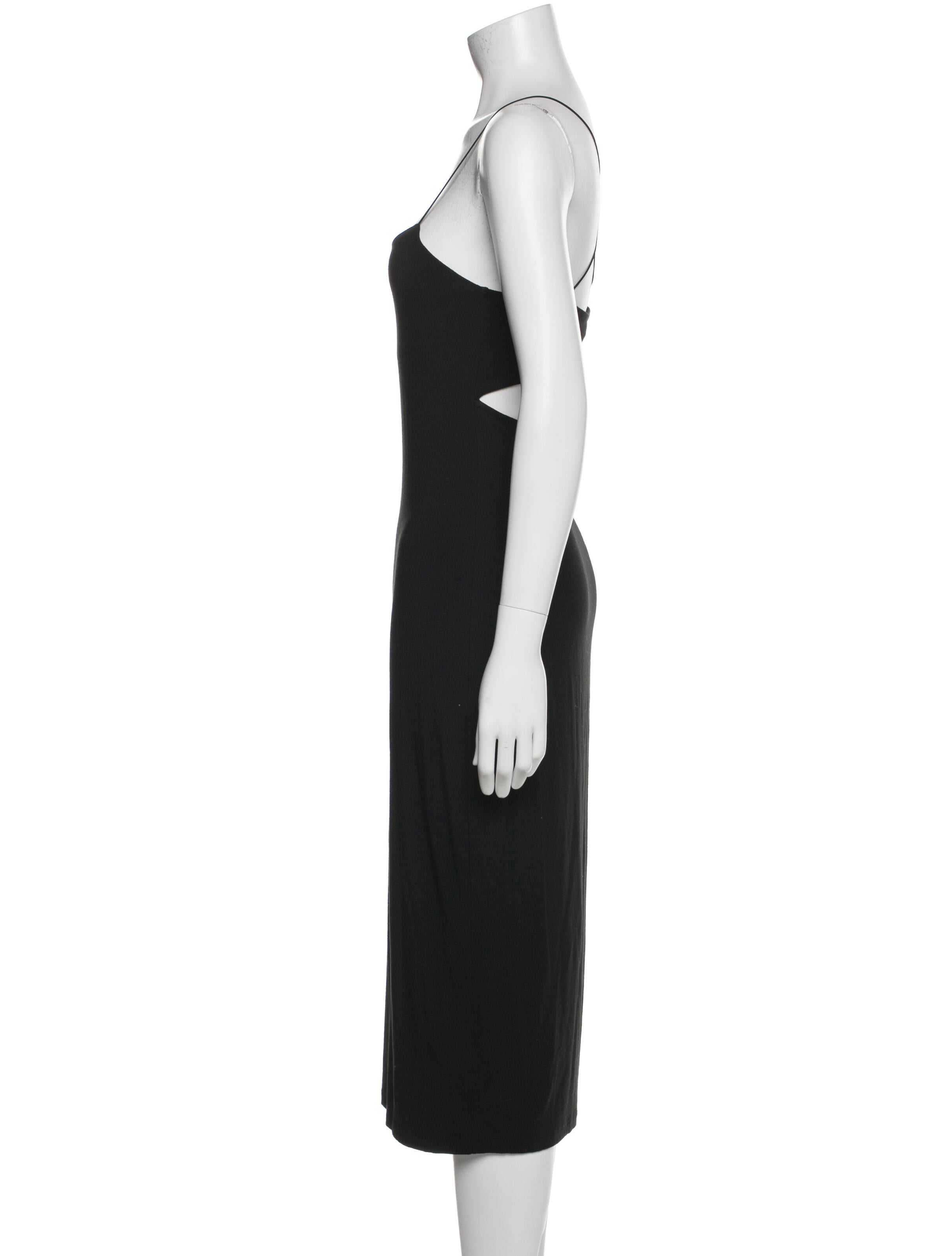 T by Alexander Wang Square Neckline Midi Length Dress