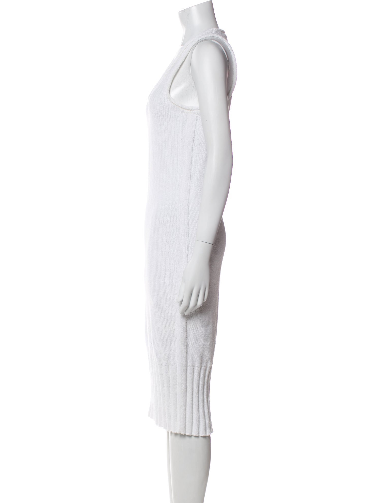 T by Alexander Wang Scoop Neck Midi Length Dress