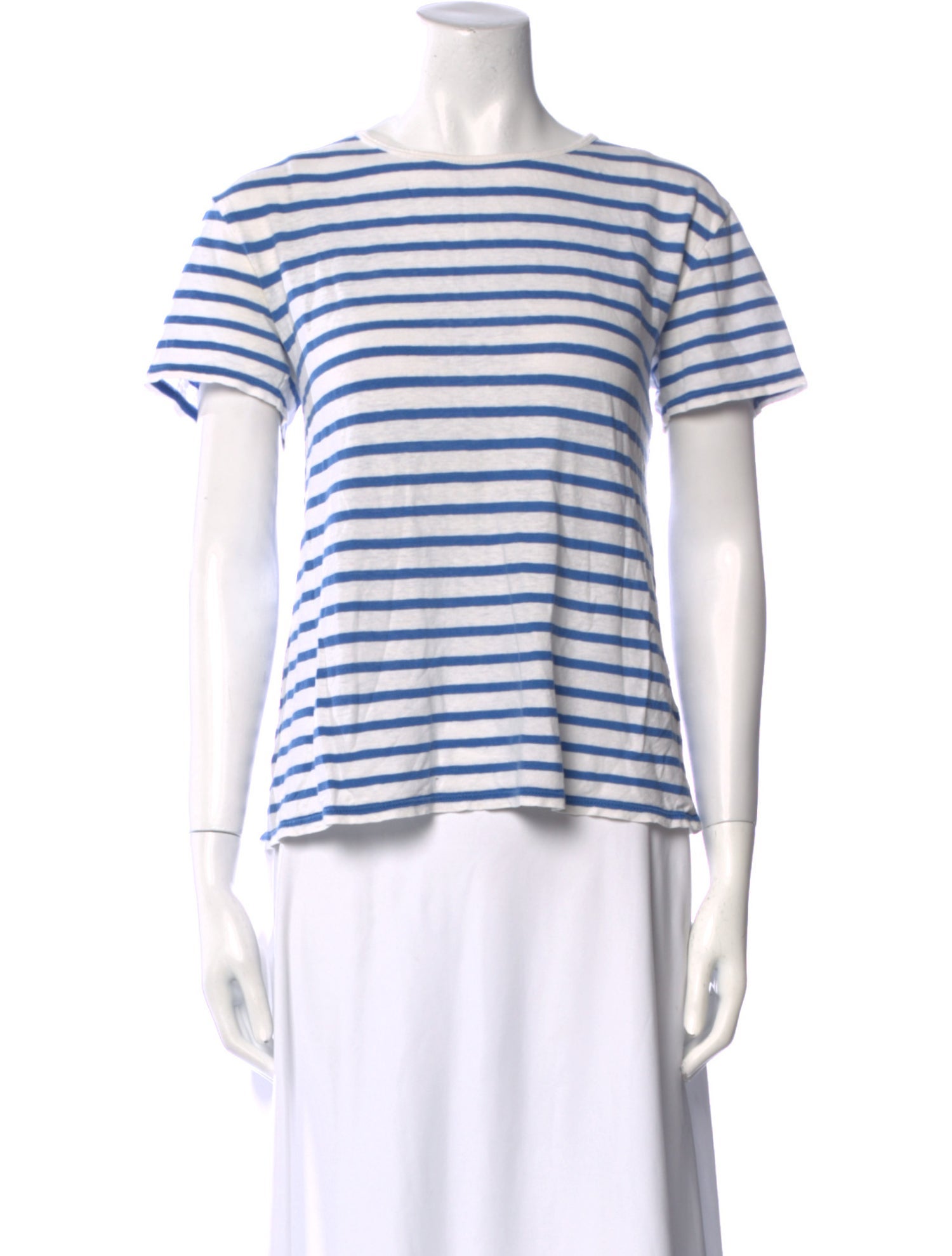 T by Alexander Wang Striped Crew Neck T-Shirt
