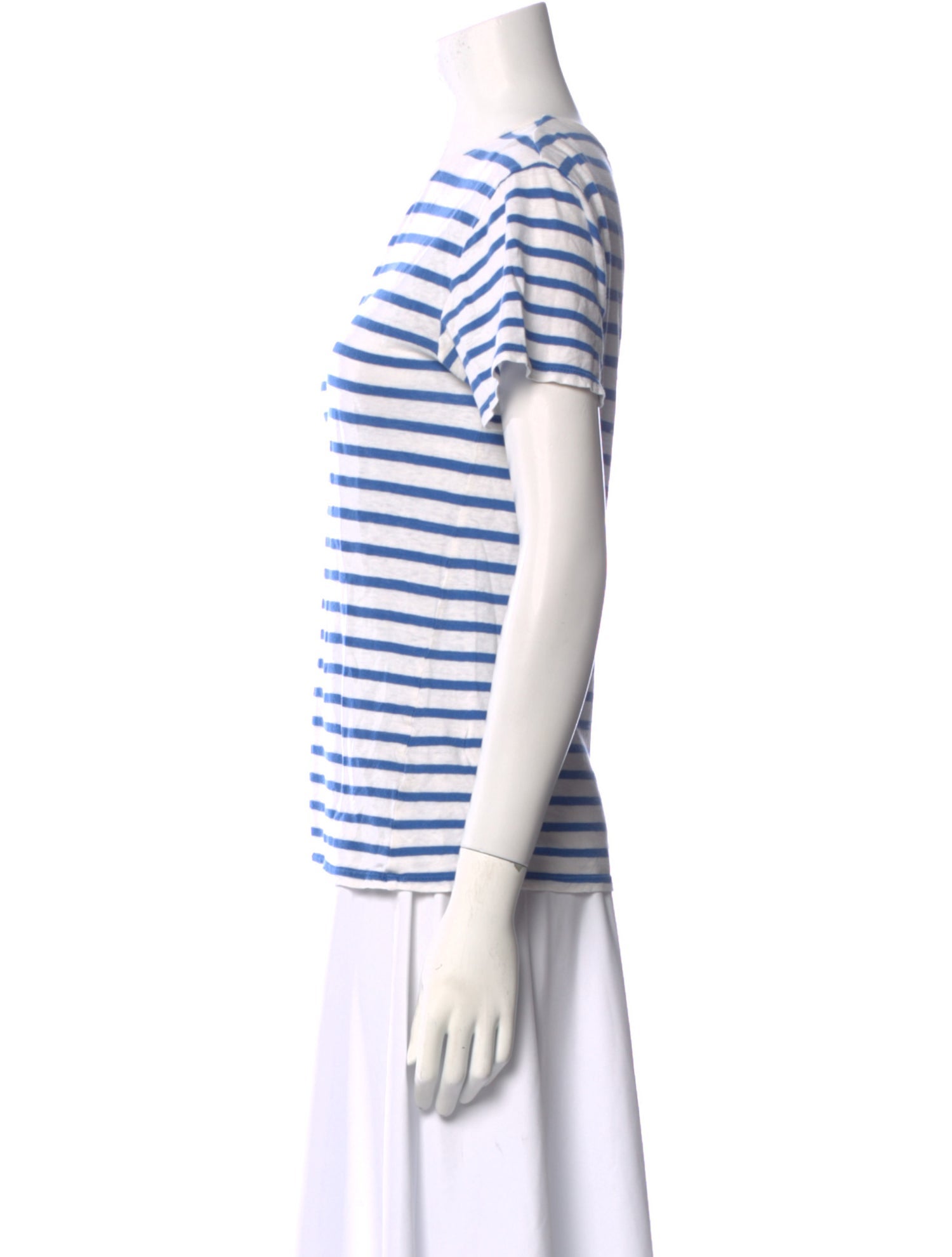 T by Alexander Wang Striped Crew Neck T-Shirt