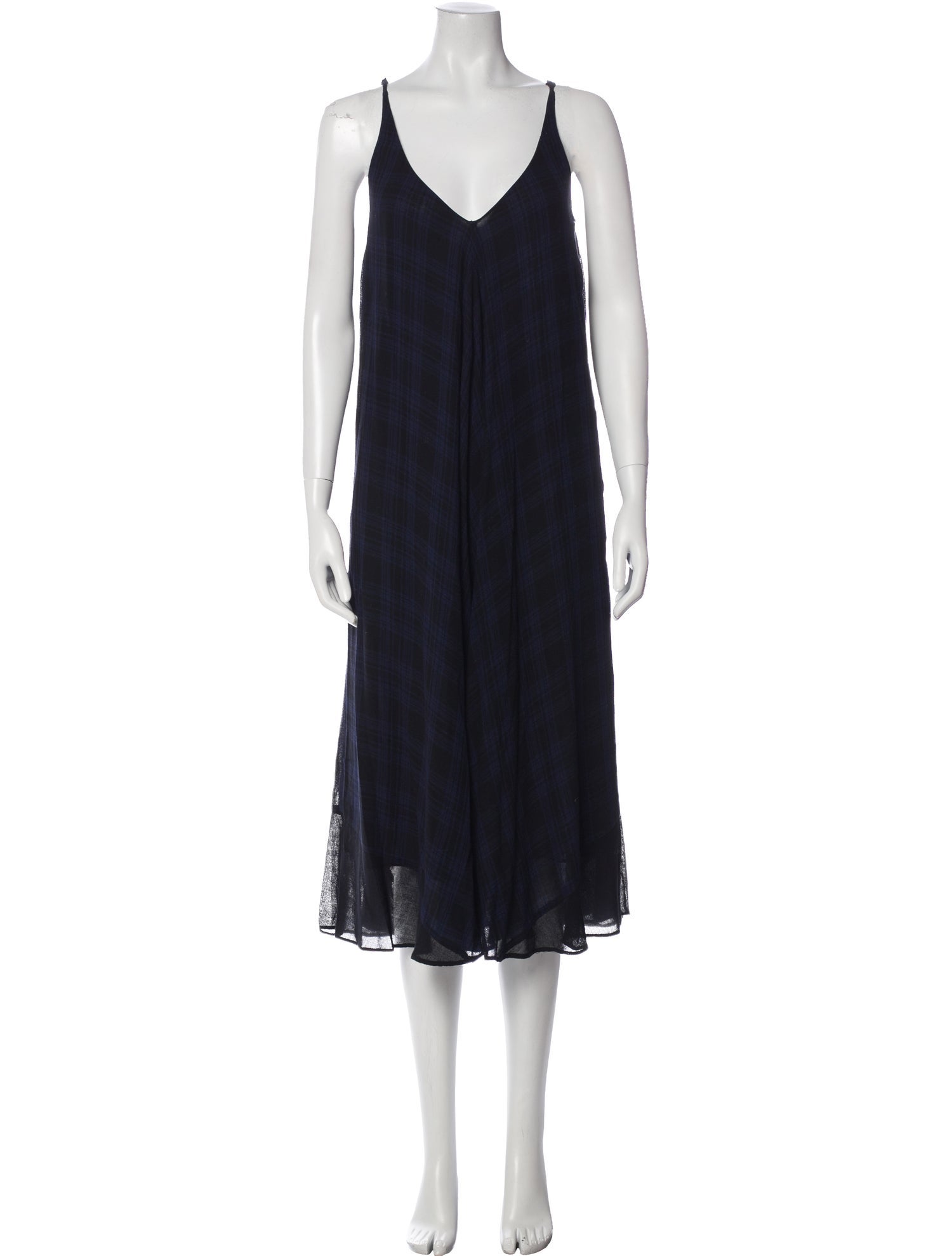 T by Alexander Wang V-Neck Midi Length Dress
