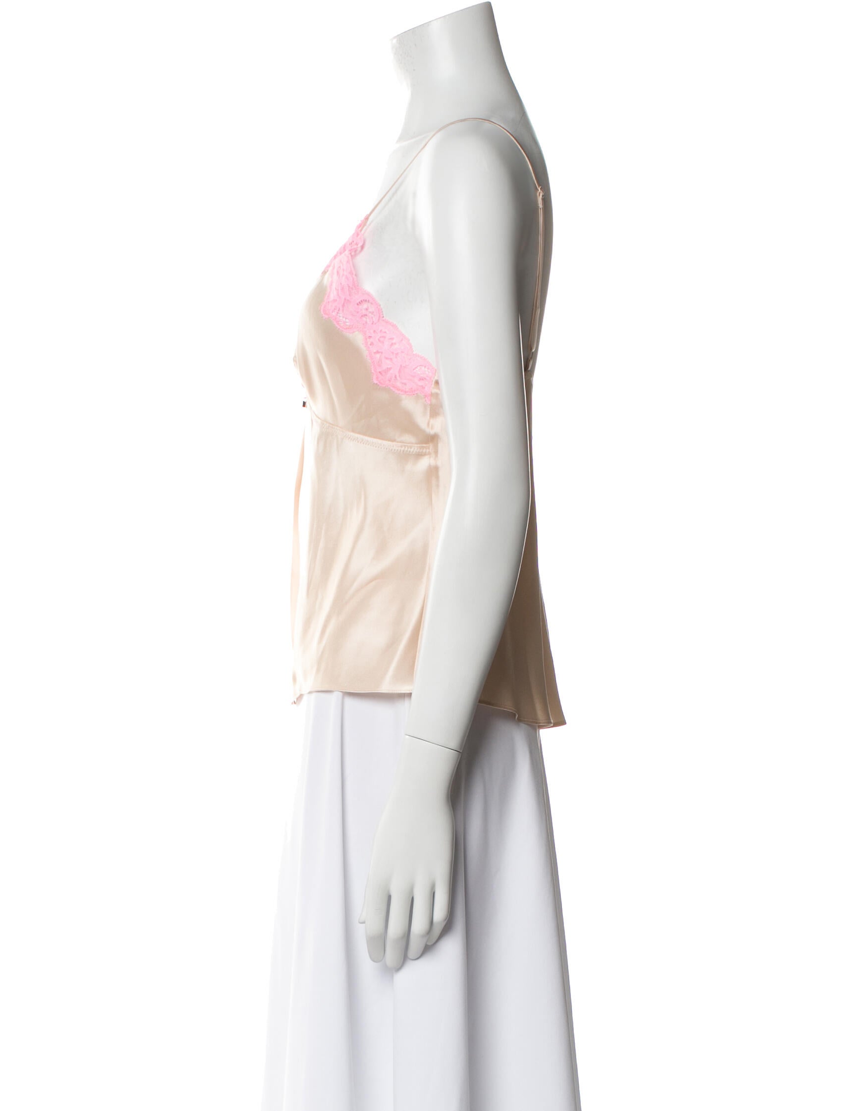 T by Alexander Wang Silk V-Neck Crop Top