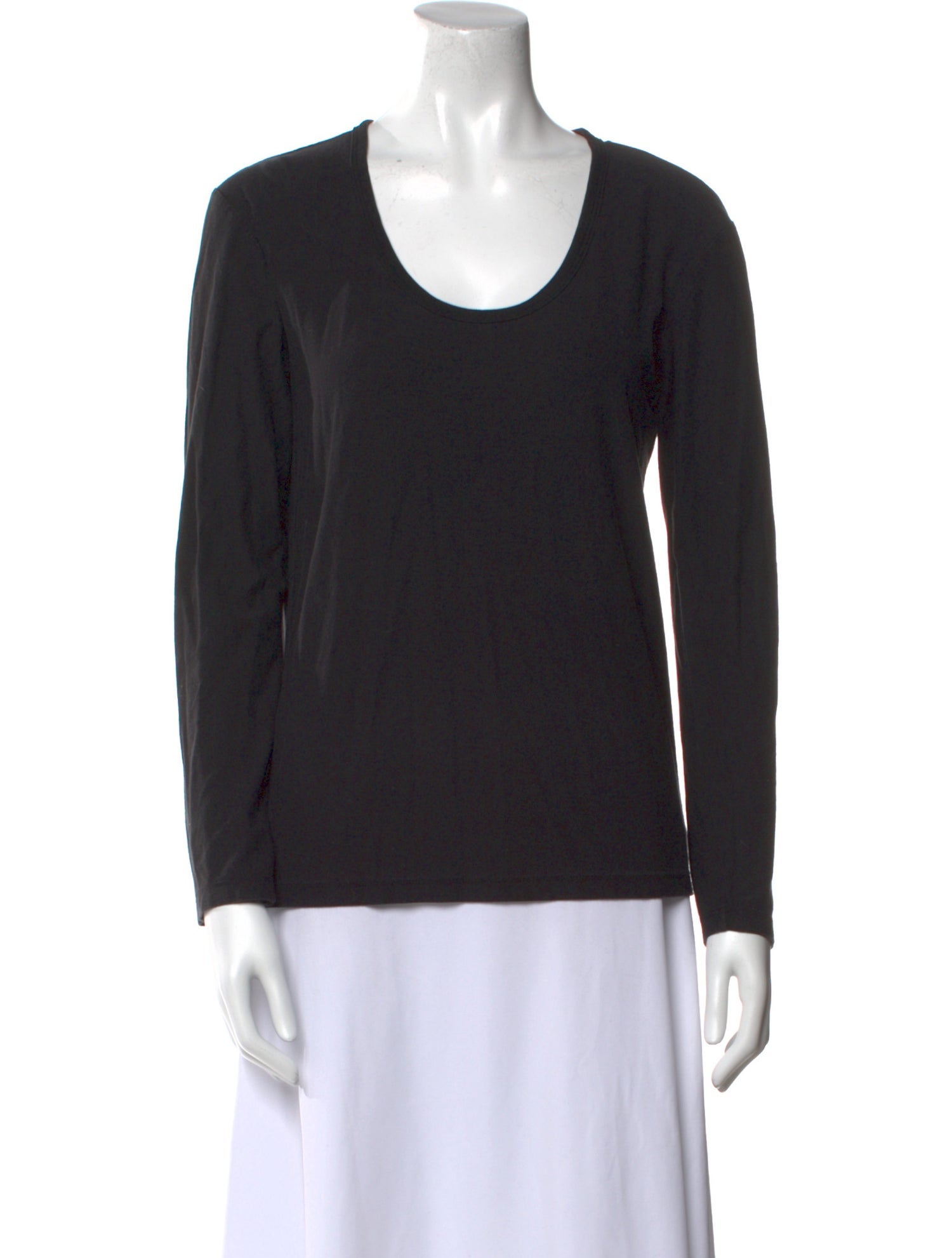 T by Alexander Wang Scoop Neck Long Sleeve Top