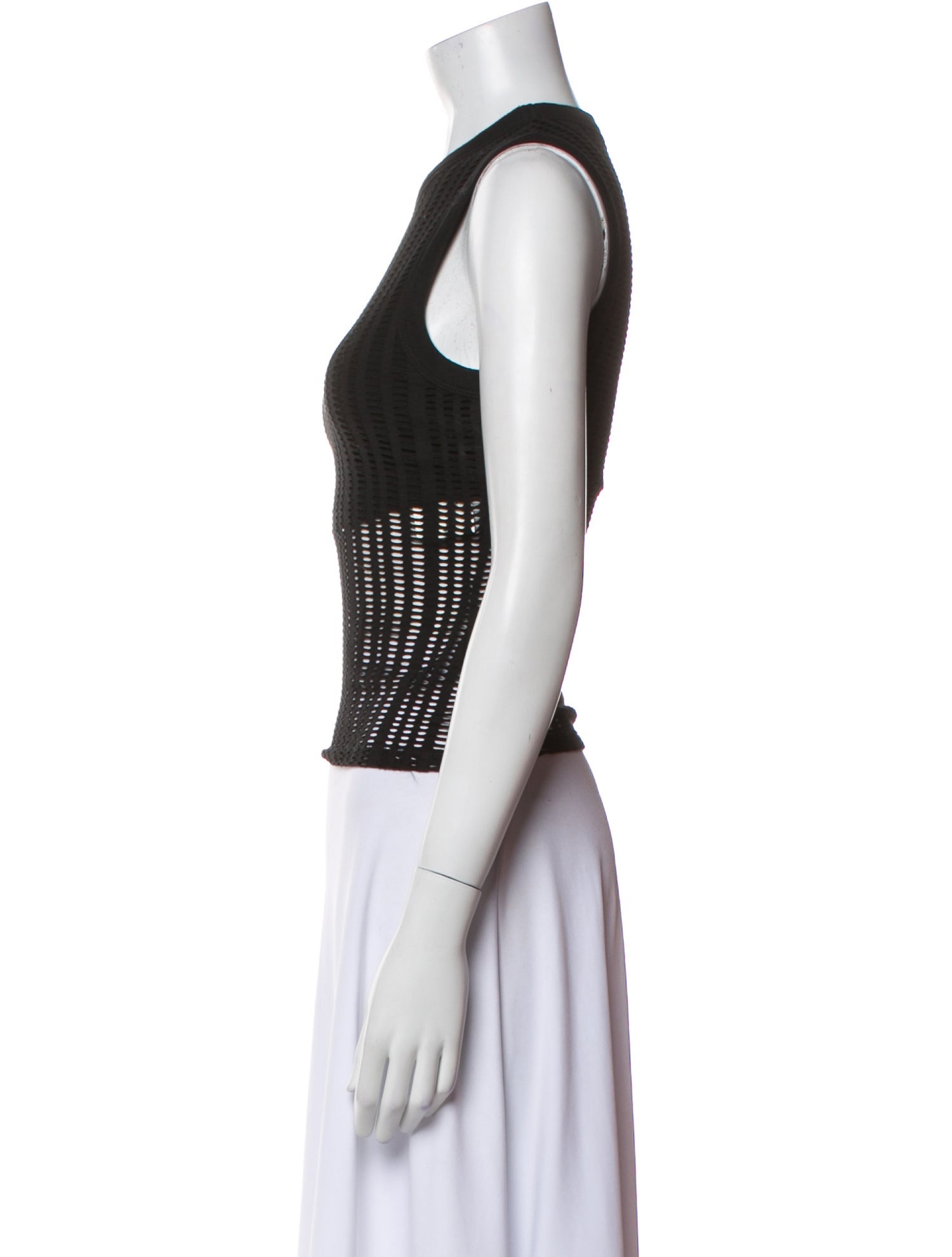 T by Alexander Wang Striped Crew Neck Crop Top