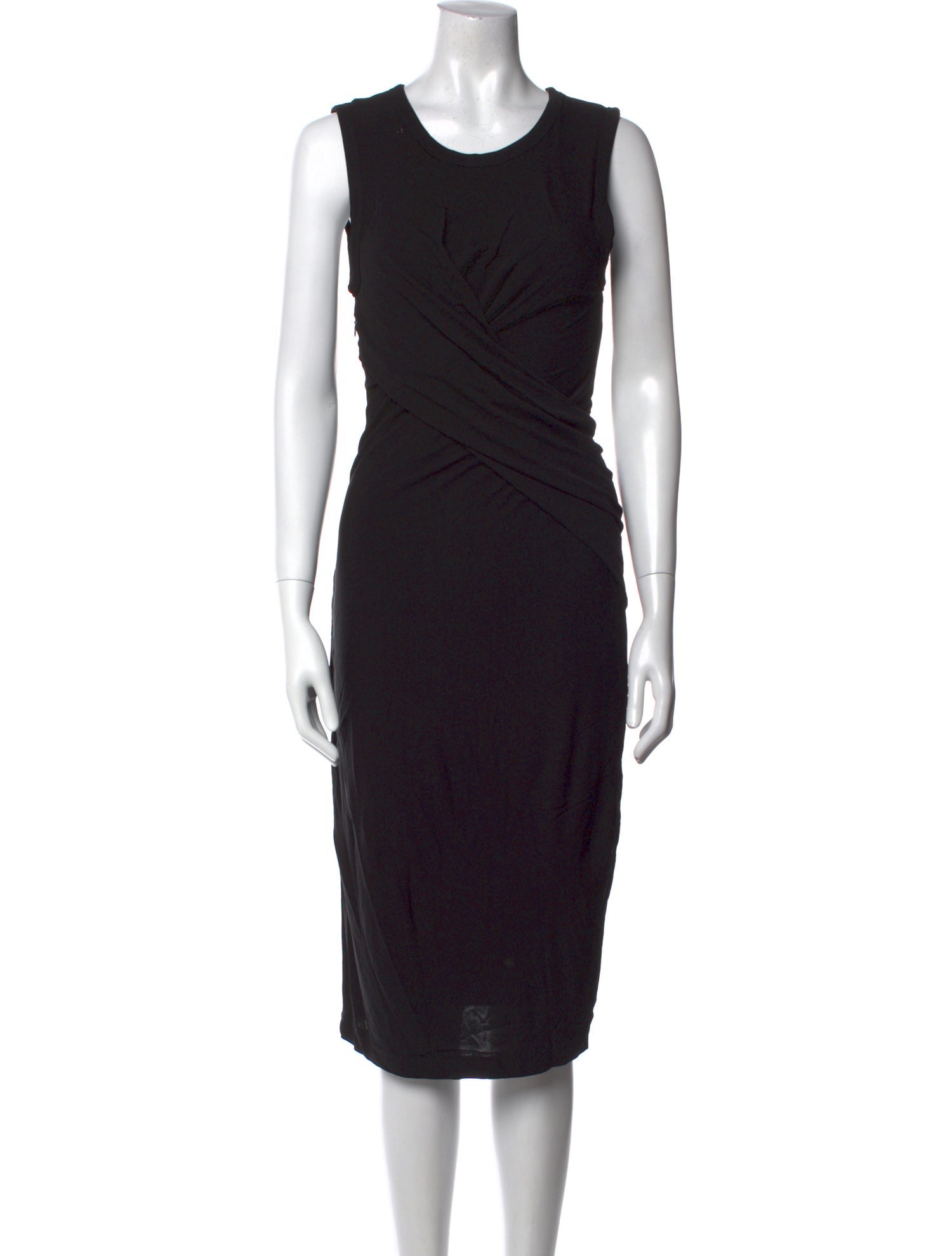 T by Alexander Wang Scoop Neck Midi Length Dress