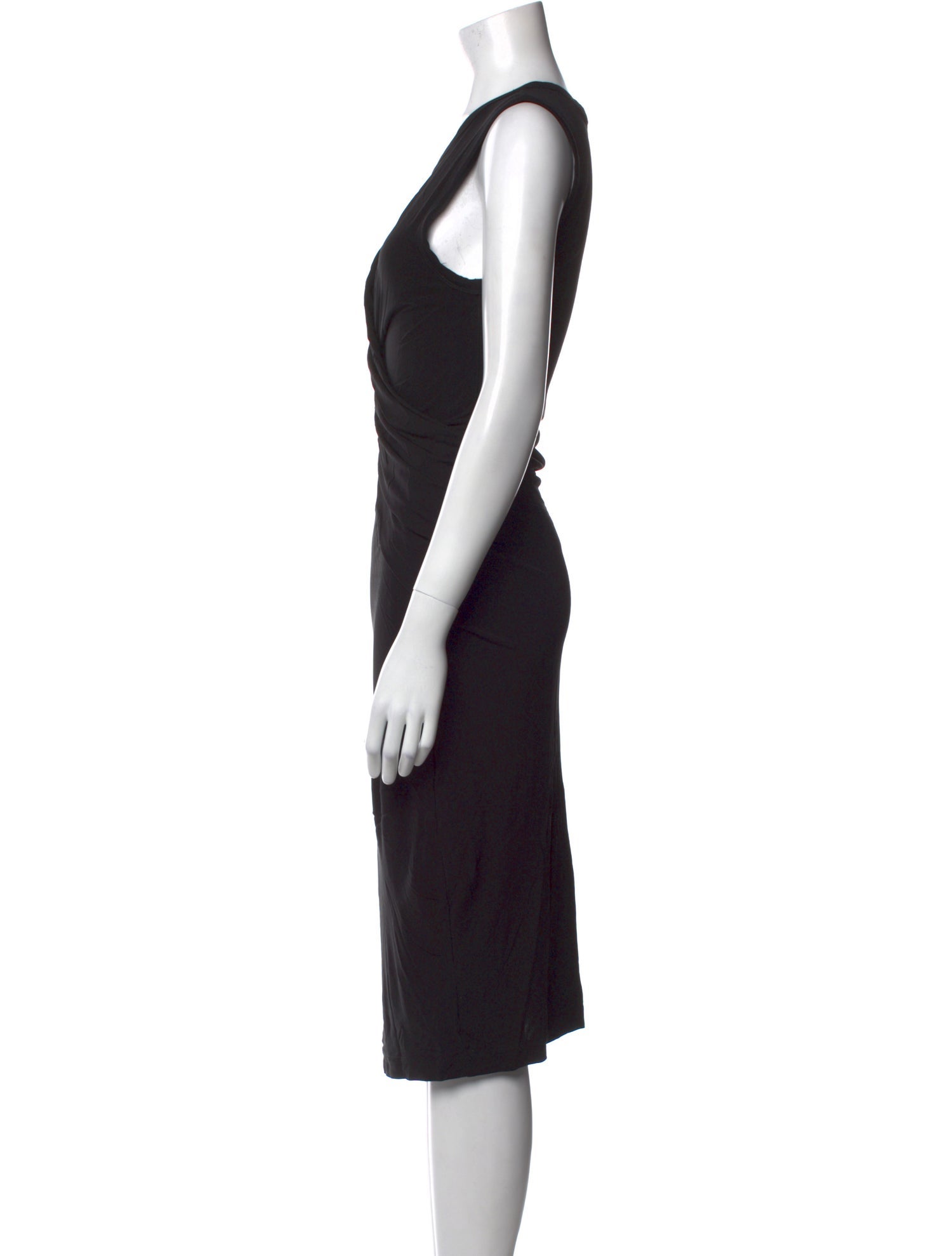 T by Alexander Wang Scoop Neck Midi Length Dress