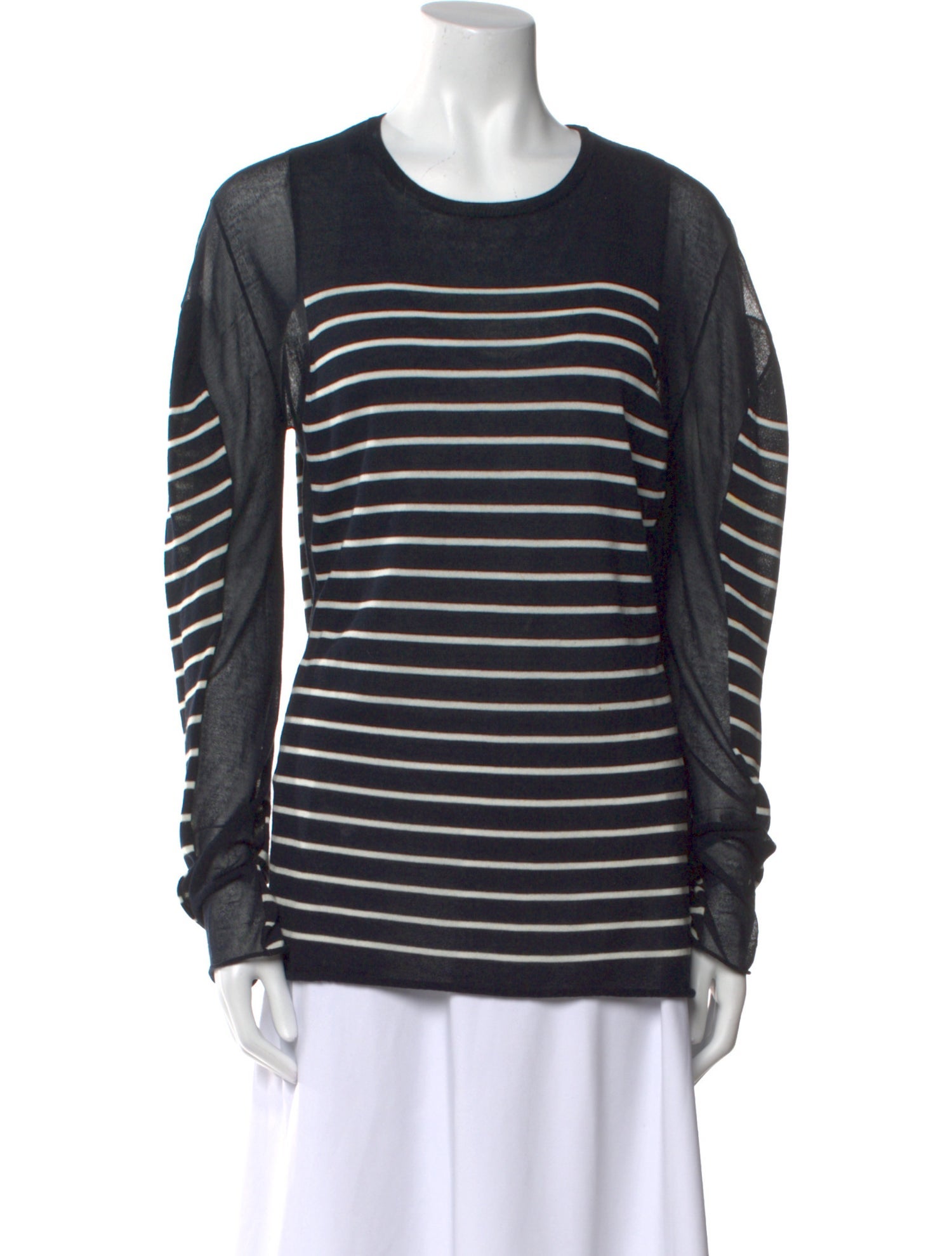 T by Alexander Wang Striped Crew Neck Sweatshirt