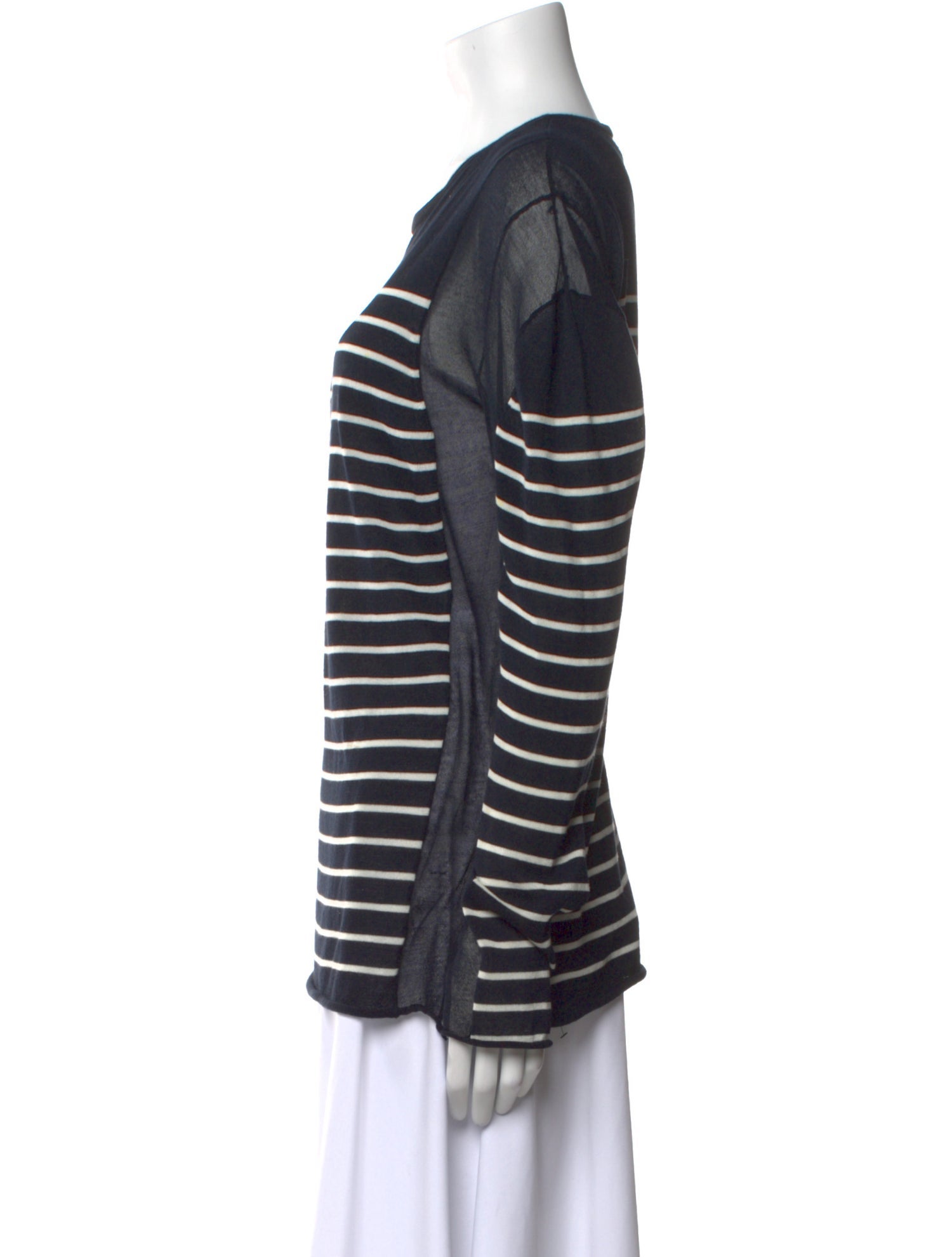 T by Alexander Wang Striped Crew Neck Sweatshirt