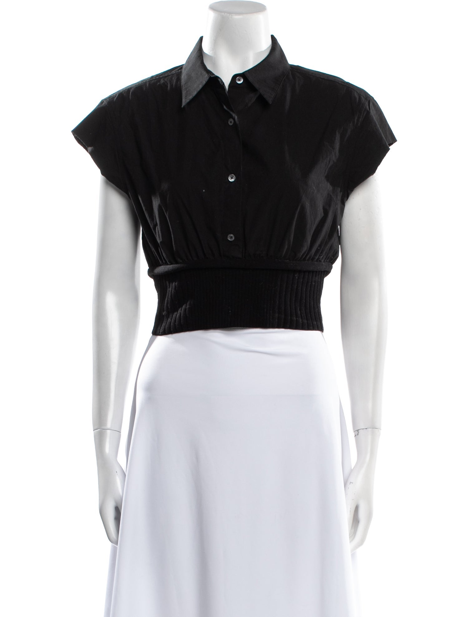 T by Alexander Wang Short Sleeve Crop Top