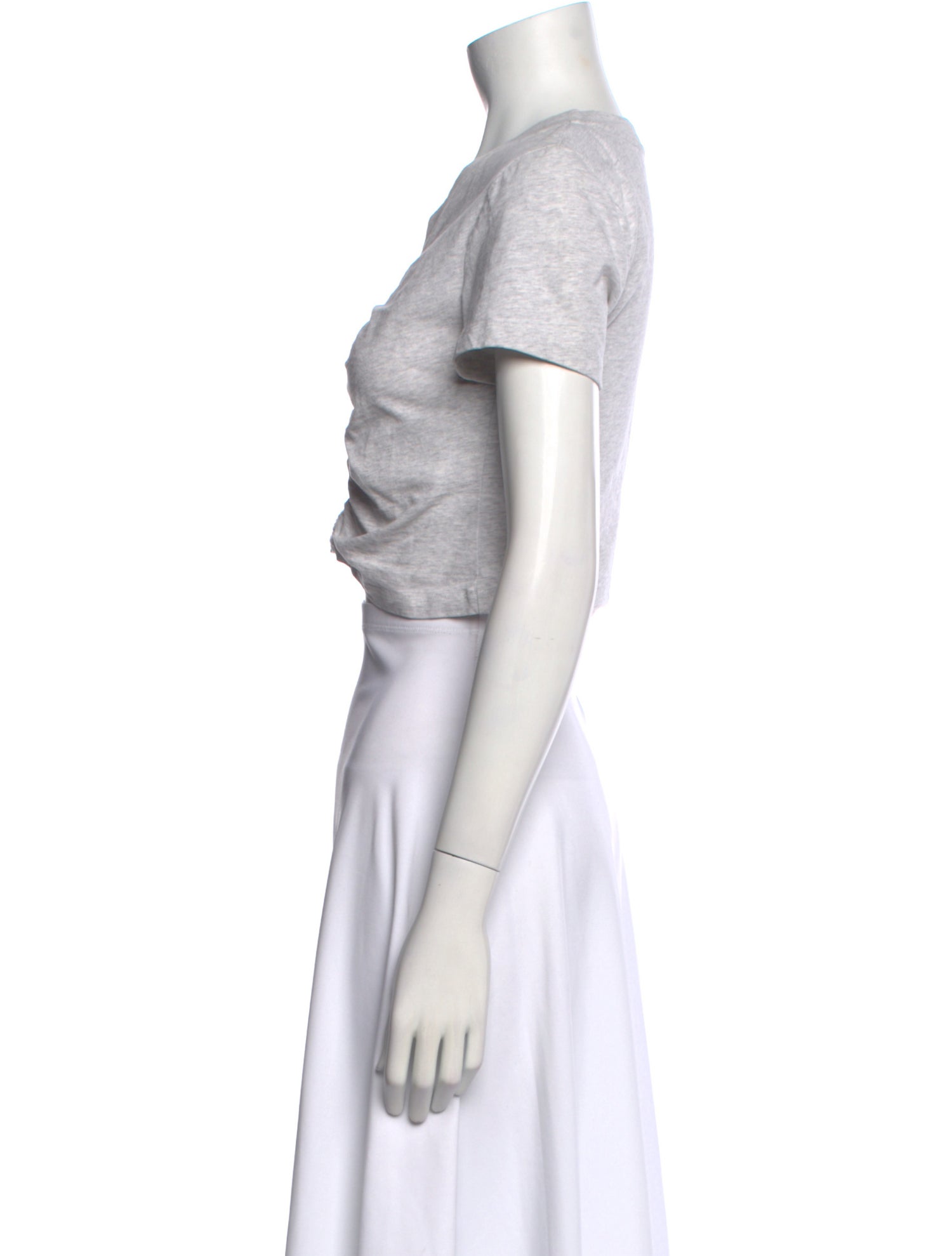 T by Alexander Wang V-Neck Short Sleeve Crop Top