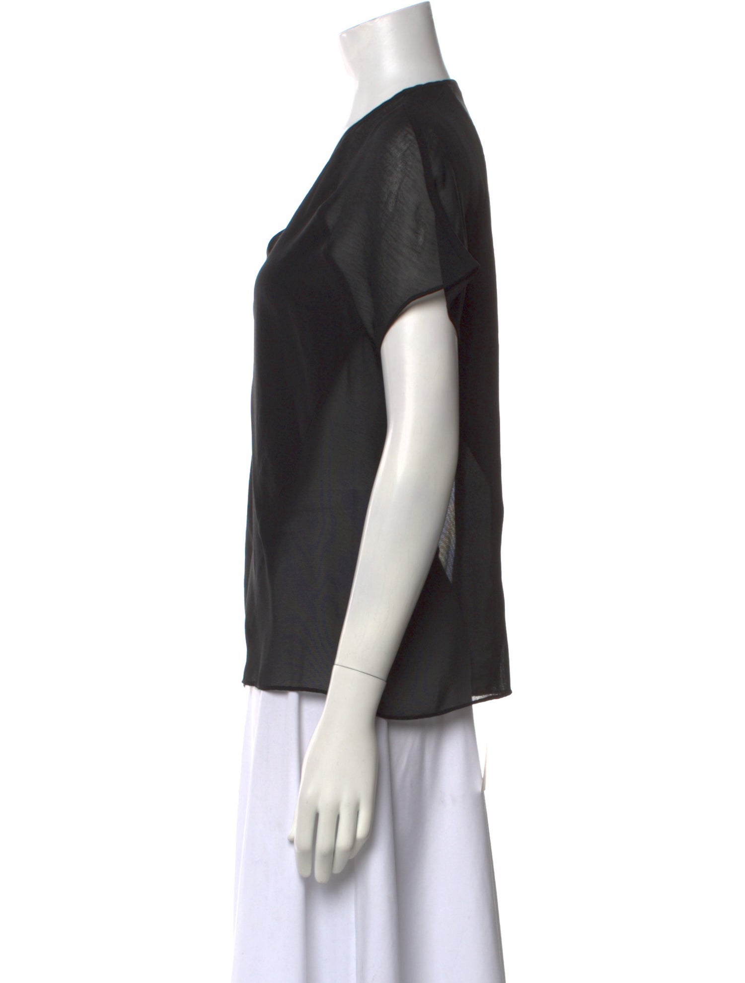 T by Alexander Wang Silk V-Neck Blouse