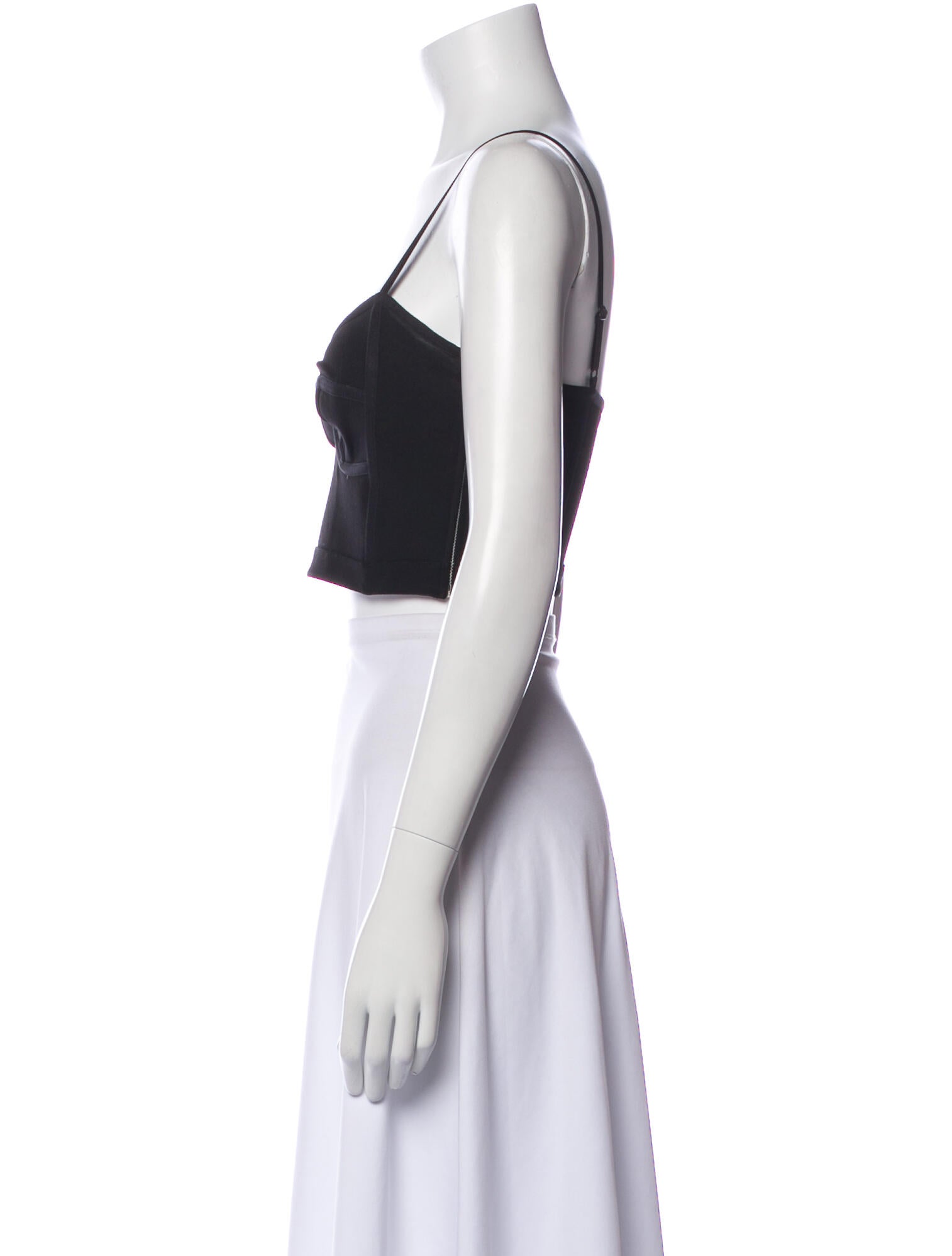 T by Alexander Wang Square Neckline Sleeveless Crop Top