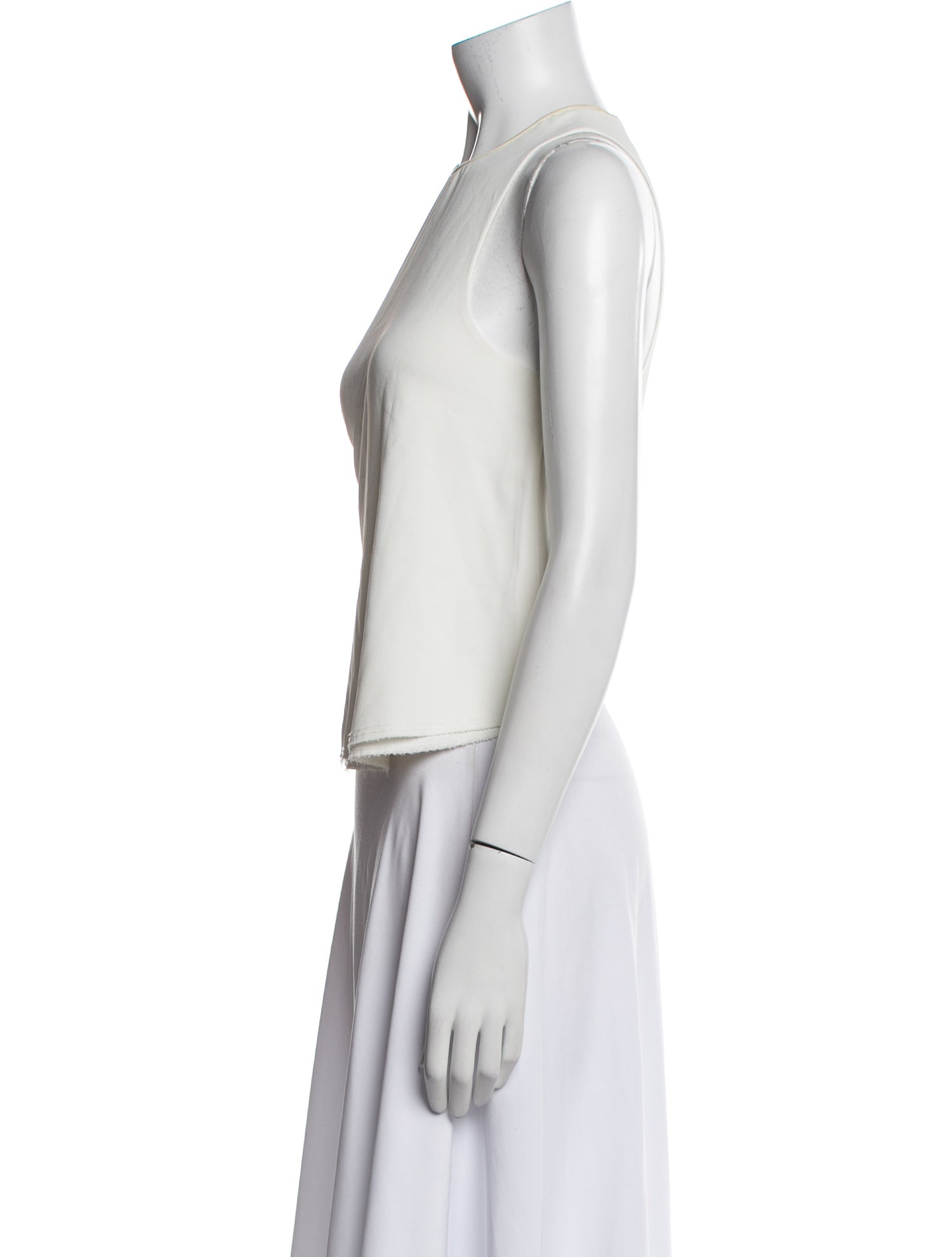 T by Alexander Wang Crew Neck Sleeveless Crop Top