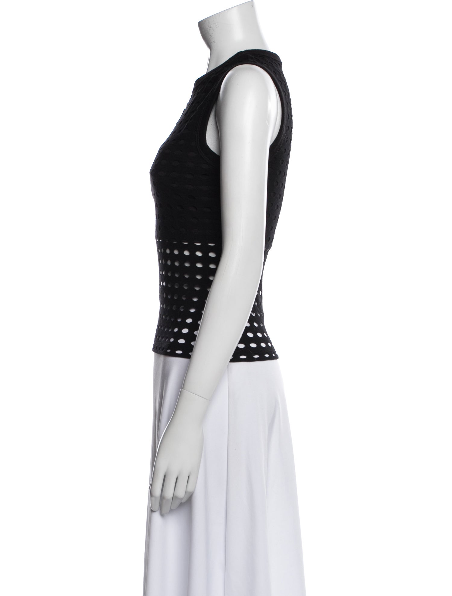 T by Alexander Wang Polka Dot Print Crew Neck Top