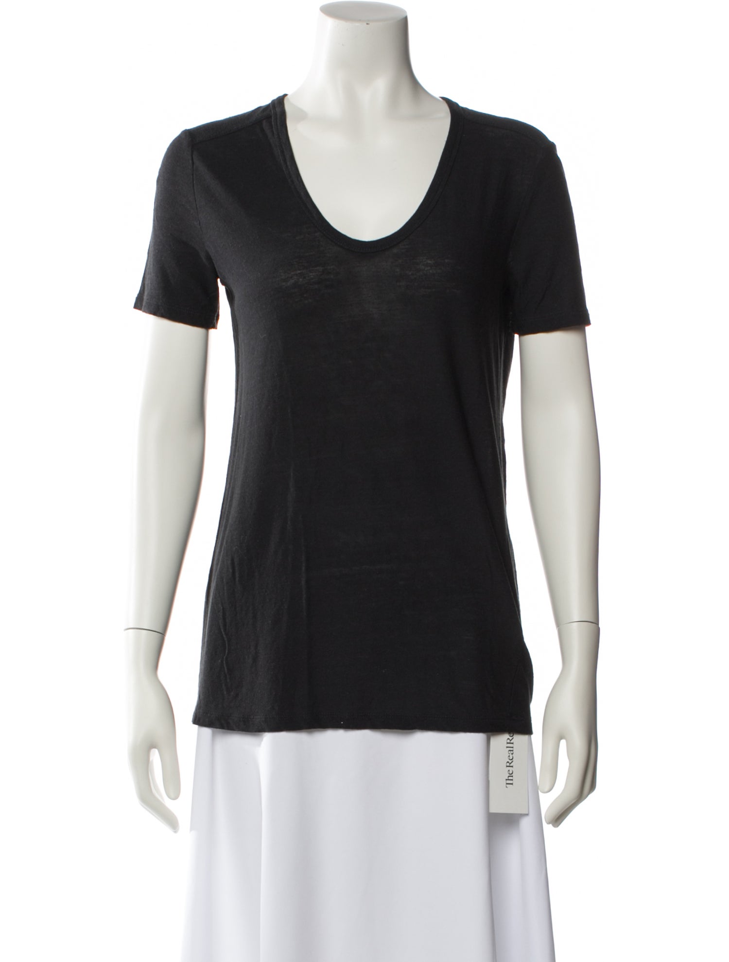 T by Alexander Wang Scoop Neck Short Sleeve T-Shirt