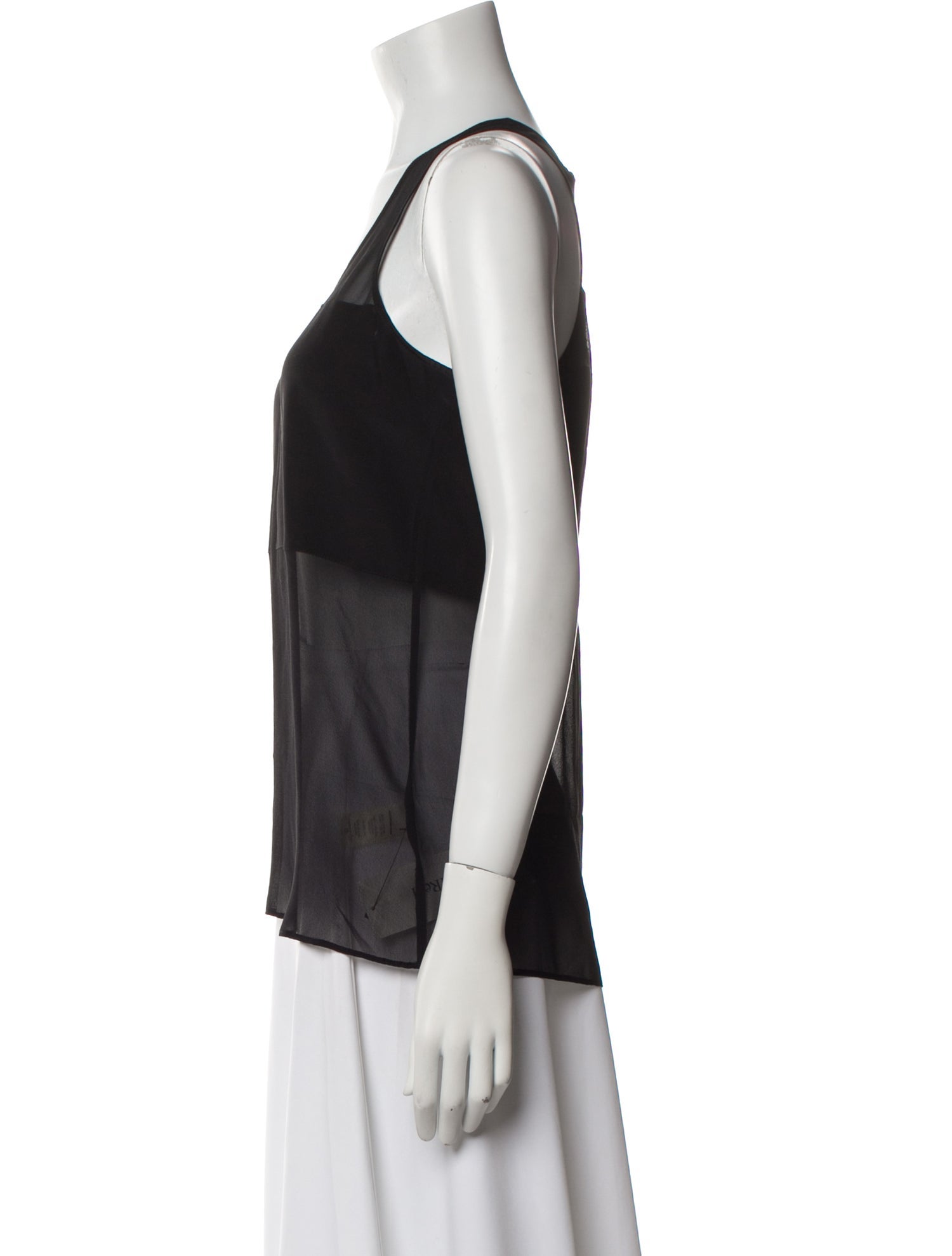 T by Alexander Wang Silk Scoop Neck Top