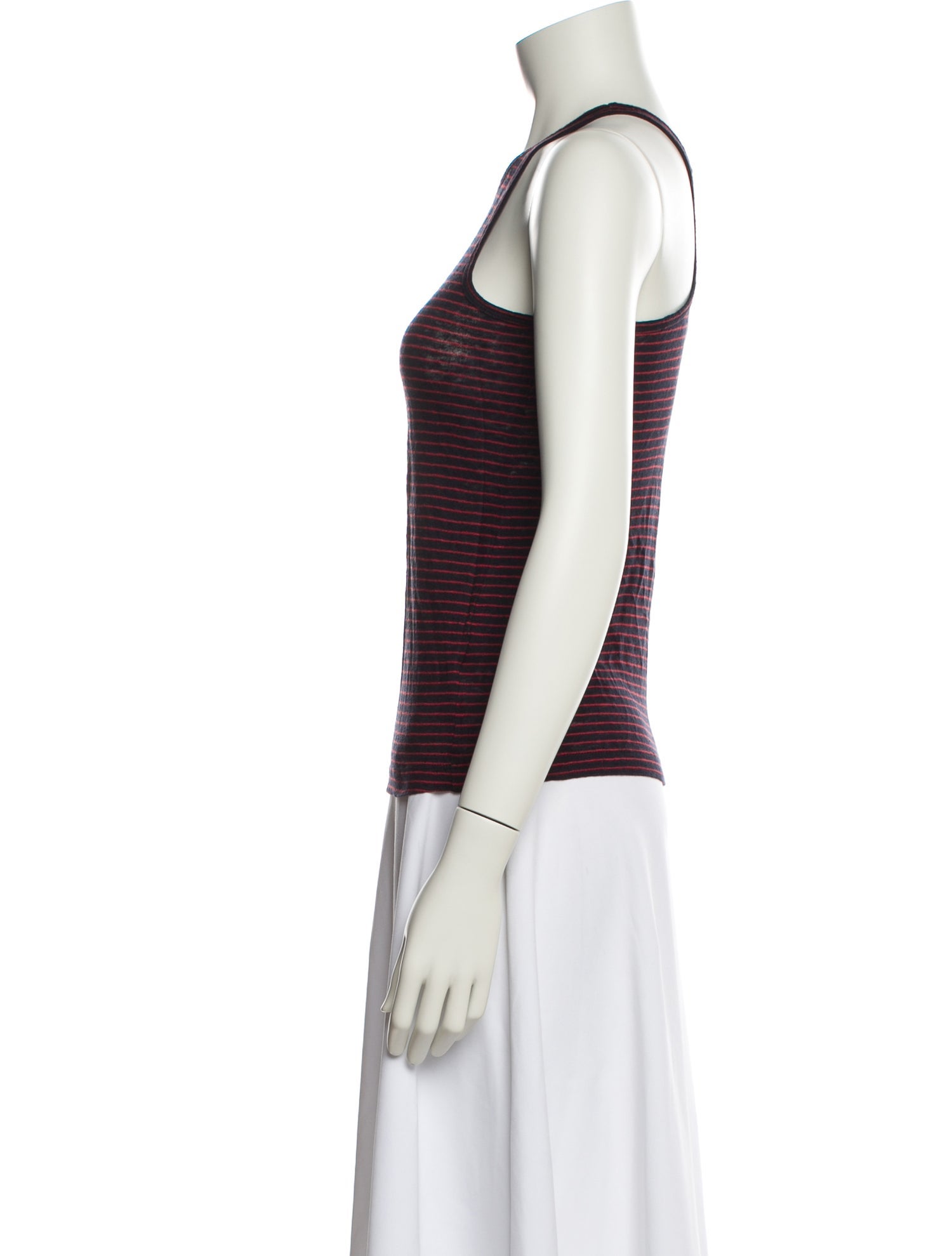 T by Alexander Wang Linen Striped Top