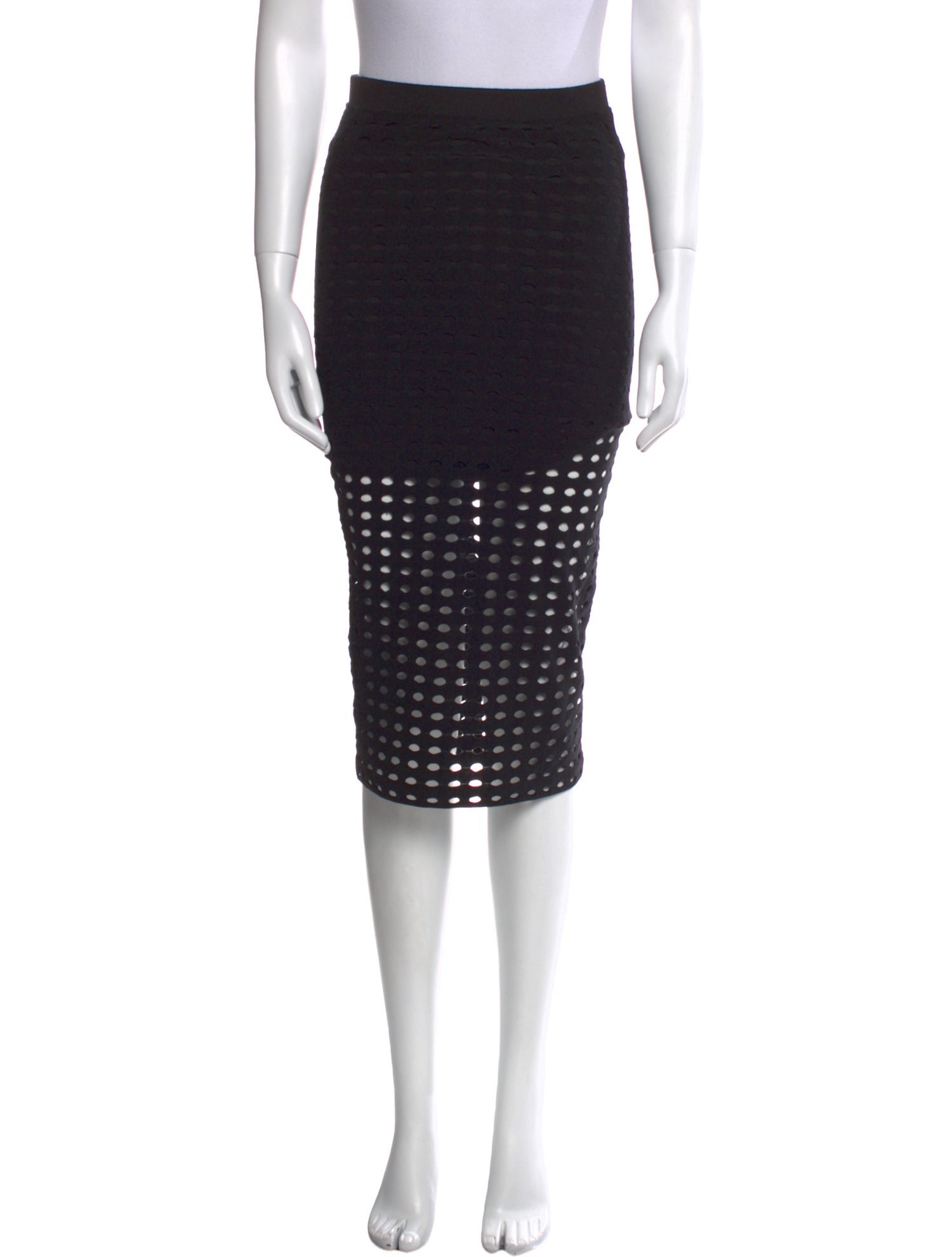 T by Alexander Wang Cutout Accent Knee-Length Skirt