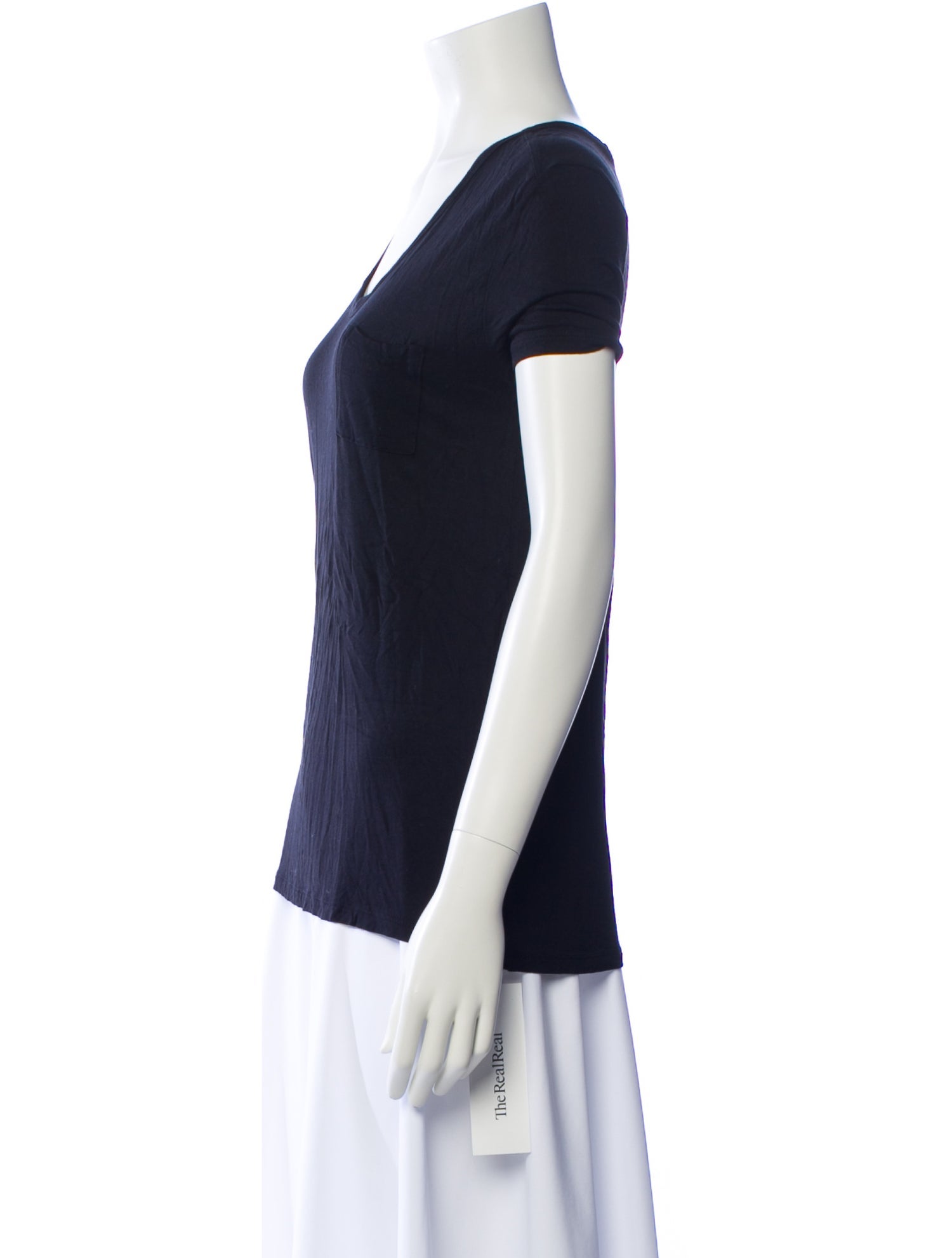 T by Alexander Wang Scoop Neck Short Sleeve T-Shirt