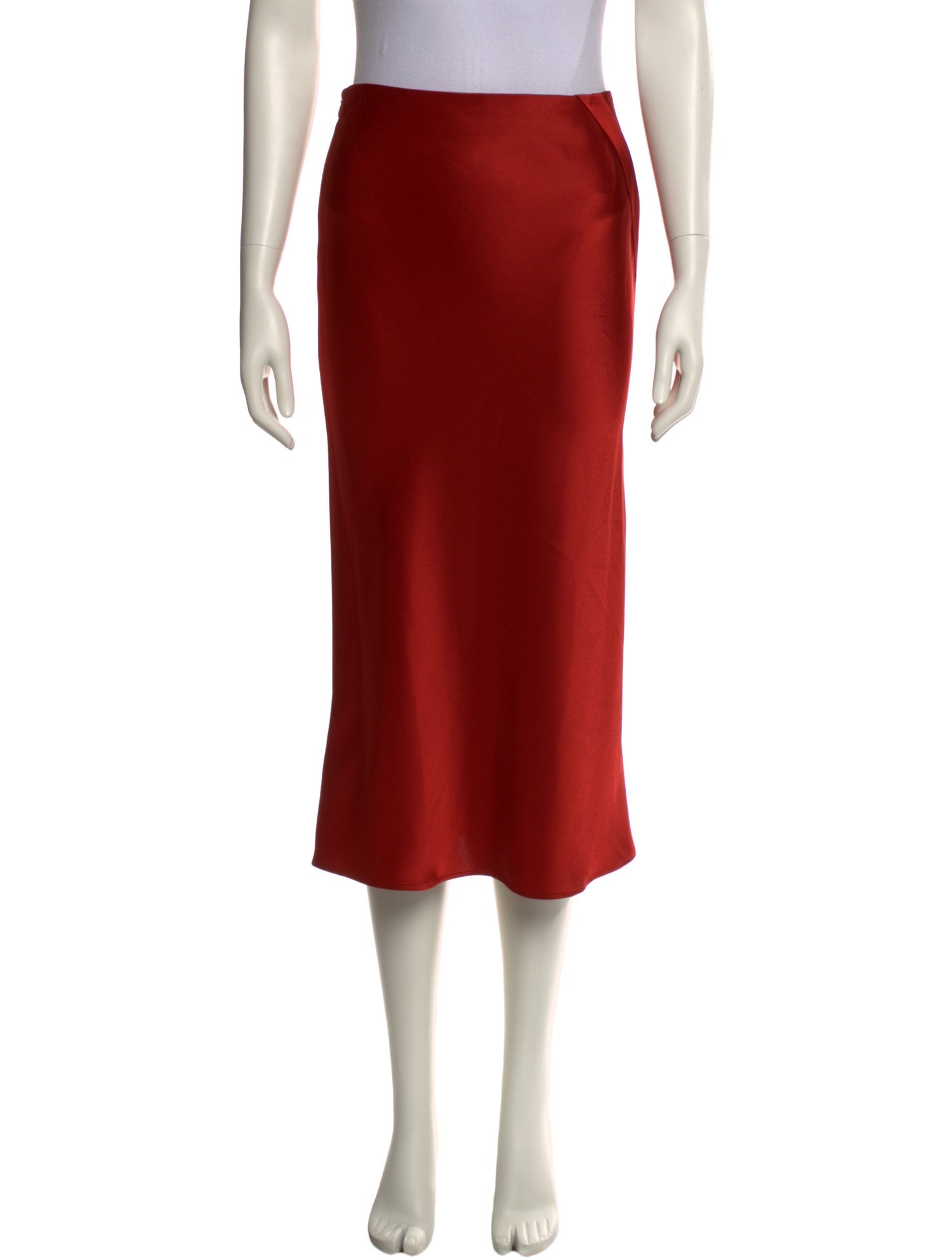 T by Alexander Wang Satin Midi Length Skirt