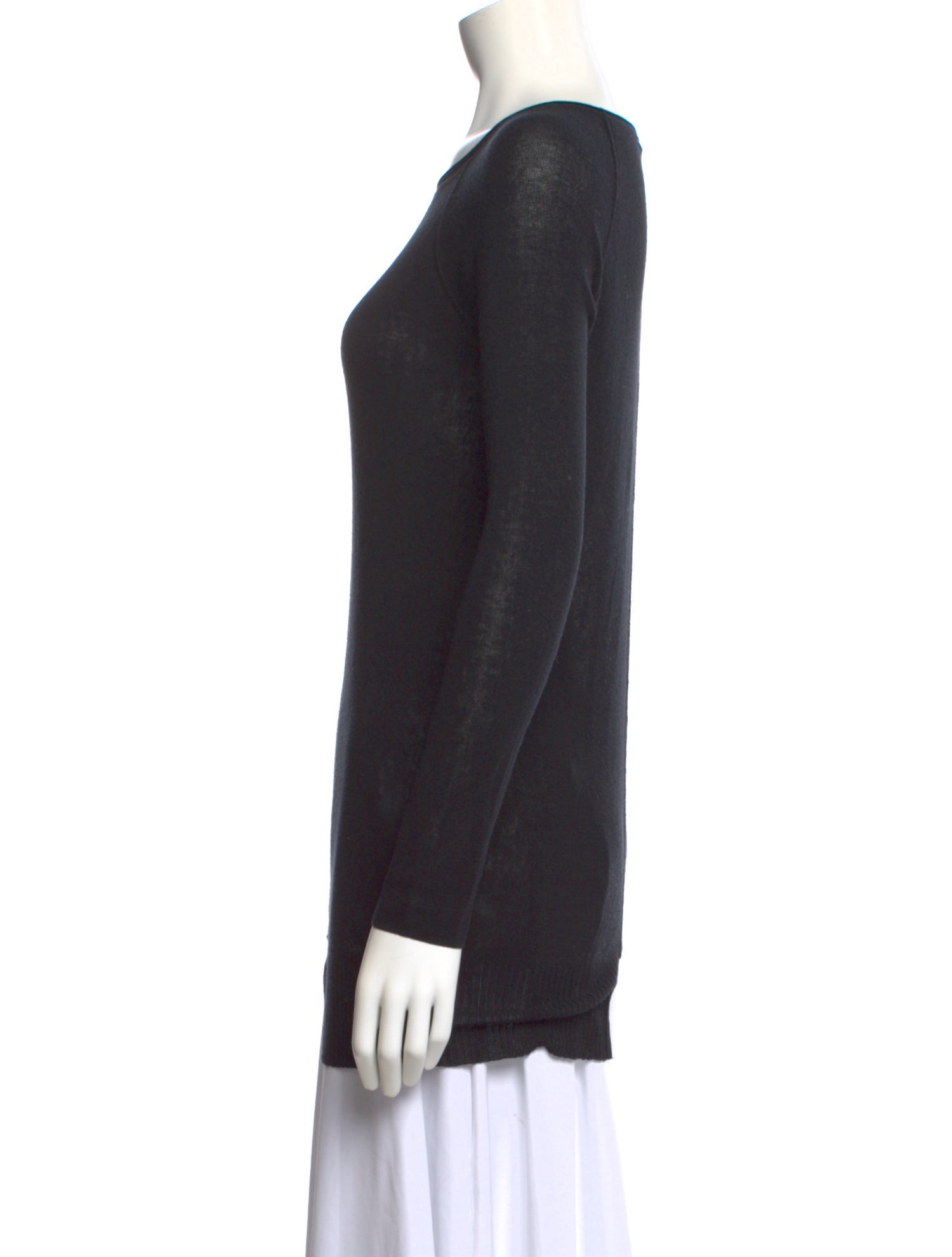 T by Alexander Wang Bateau Neckline Long Sleeve Top