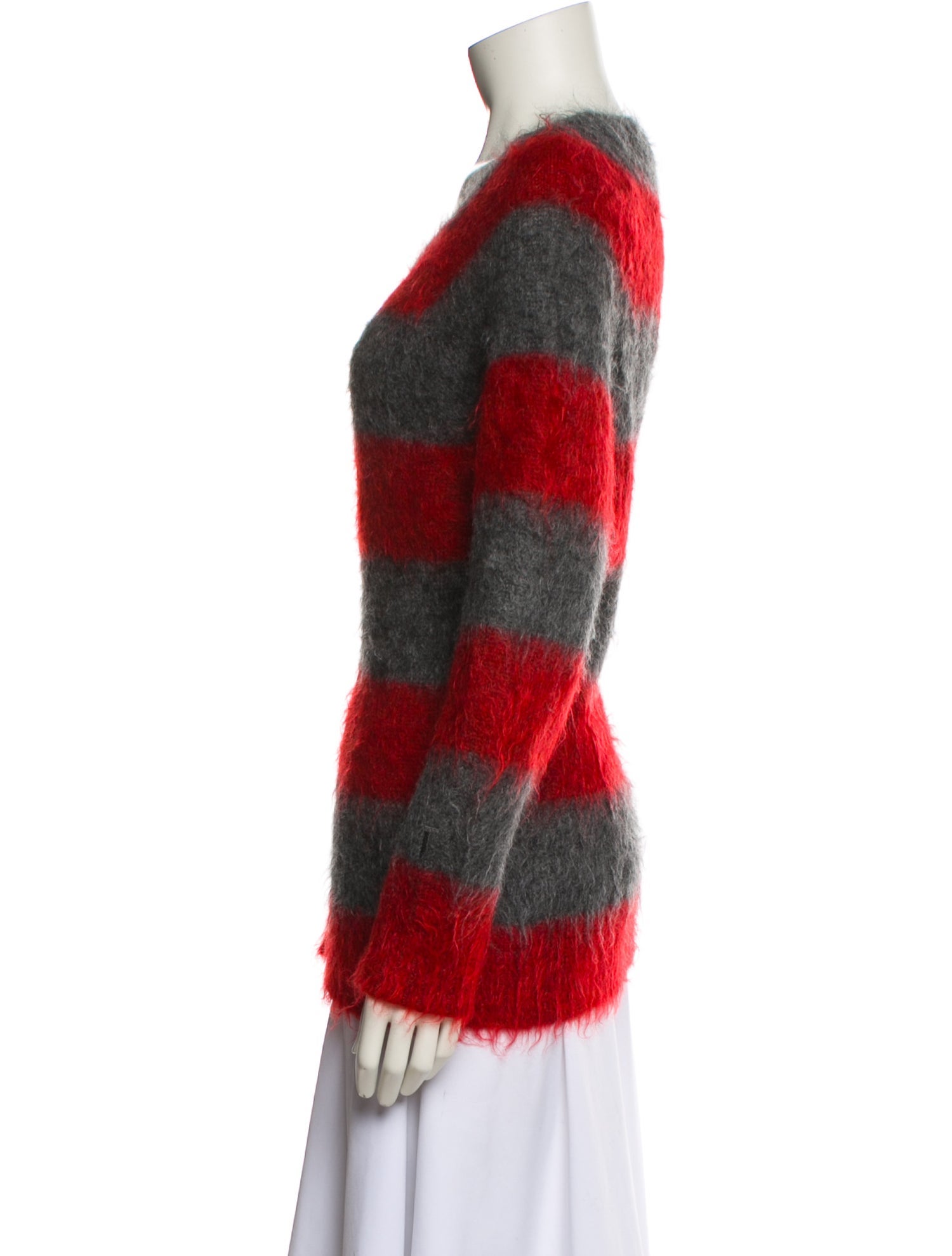 T by Alexander Wang Striped Scoop Neck Sweater