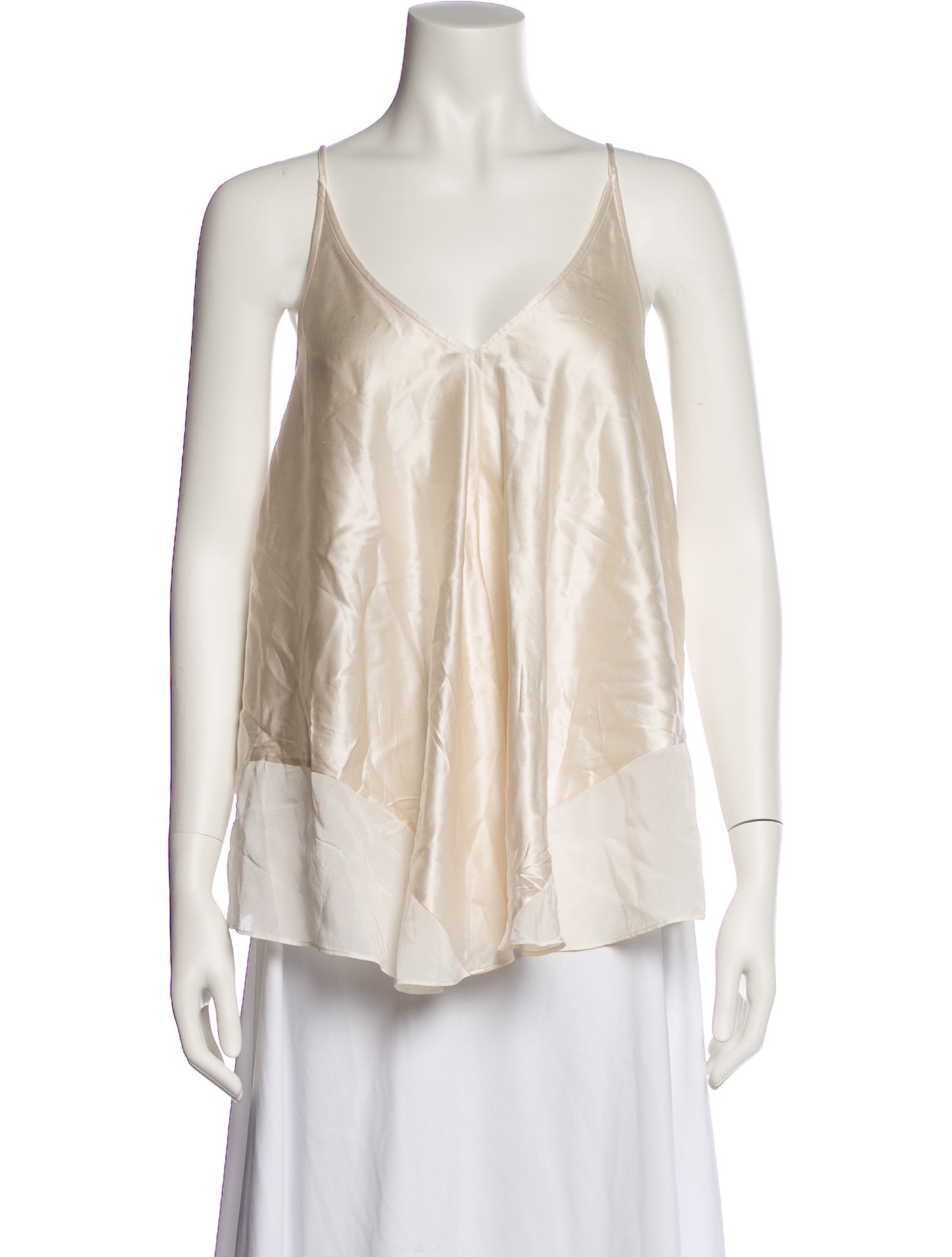 T by Alexander Wang Silk V-Neck Blouse