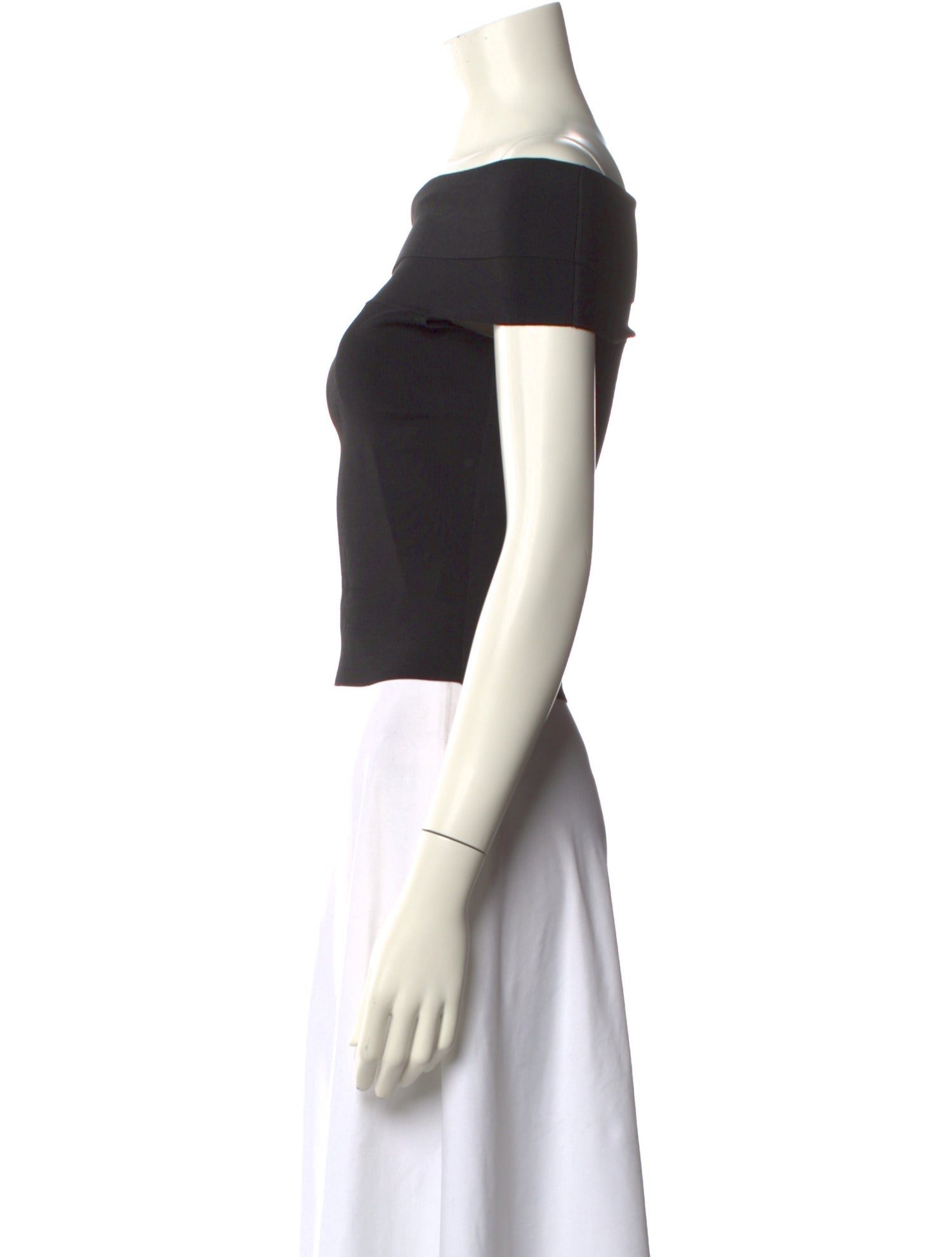 T by Alexander Wang Off-The-Shoulder Short Sleeve Crop Top