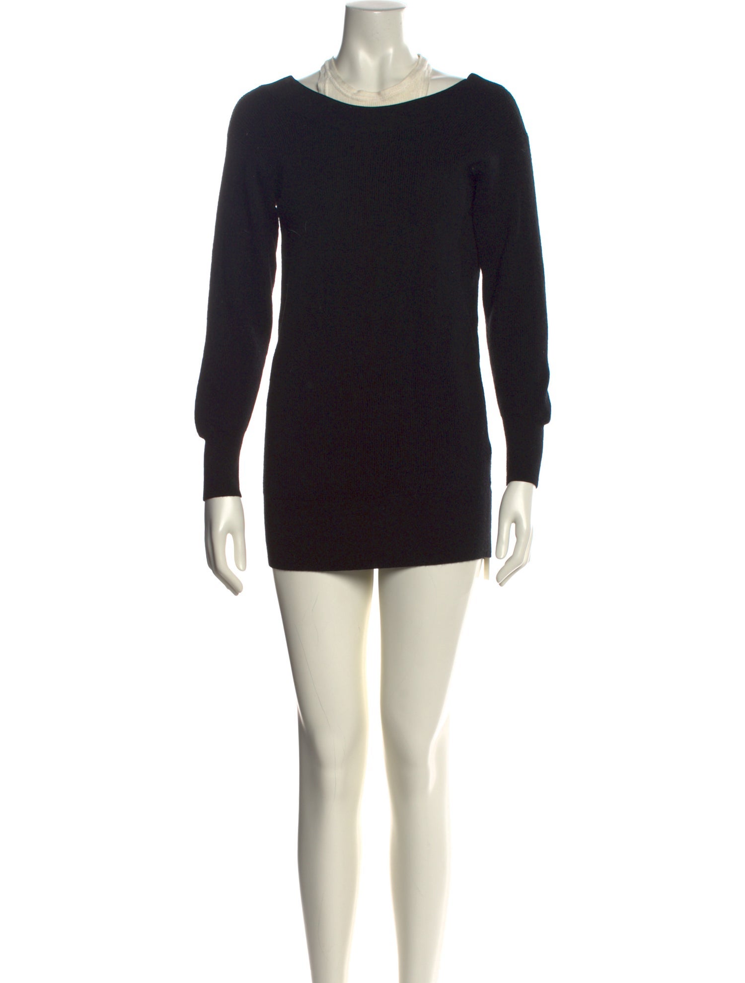 T by Alexander Wang Merino Wool Scoop Neck Sweater