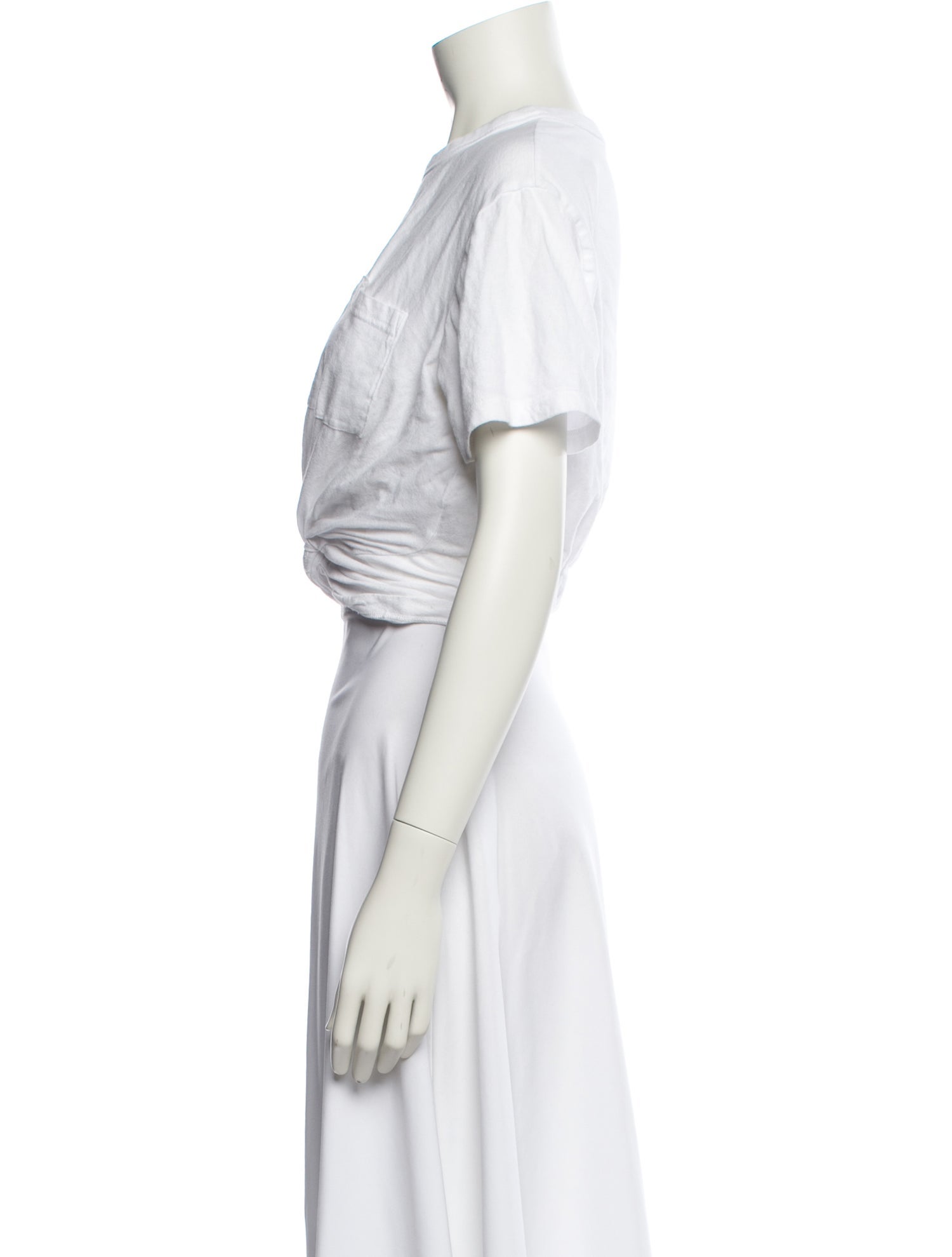 T by Alexander Wang Crew Neck Short Sleeve Crop Top