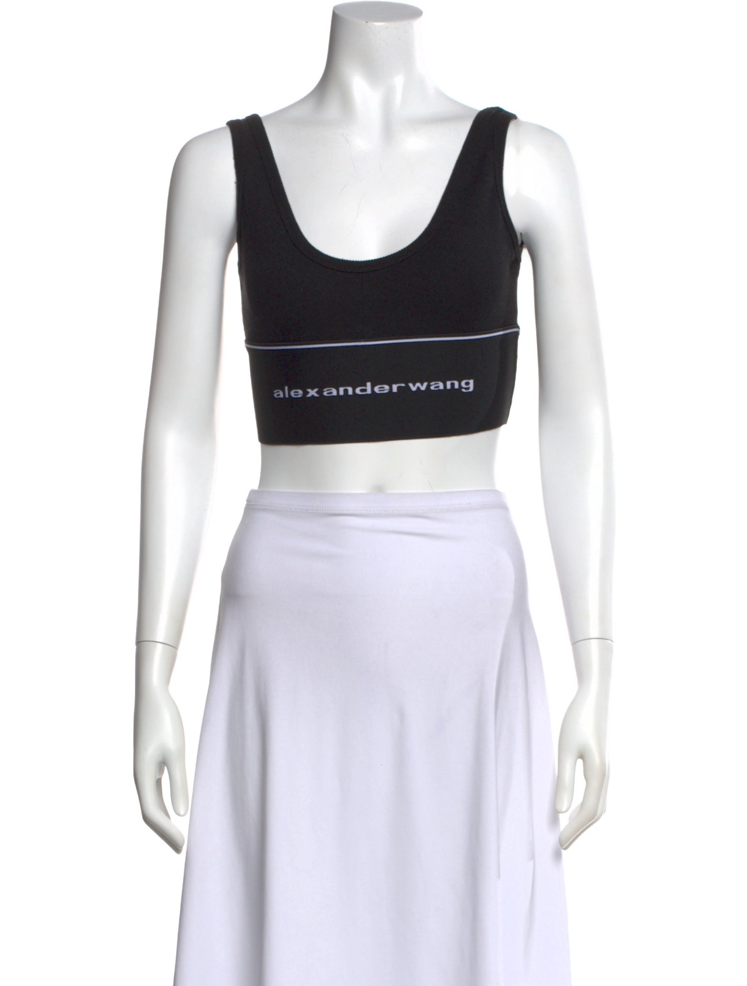 T by Alexander Wang Scoop Neck Sleeveless Sports Bra