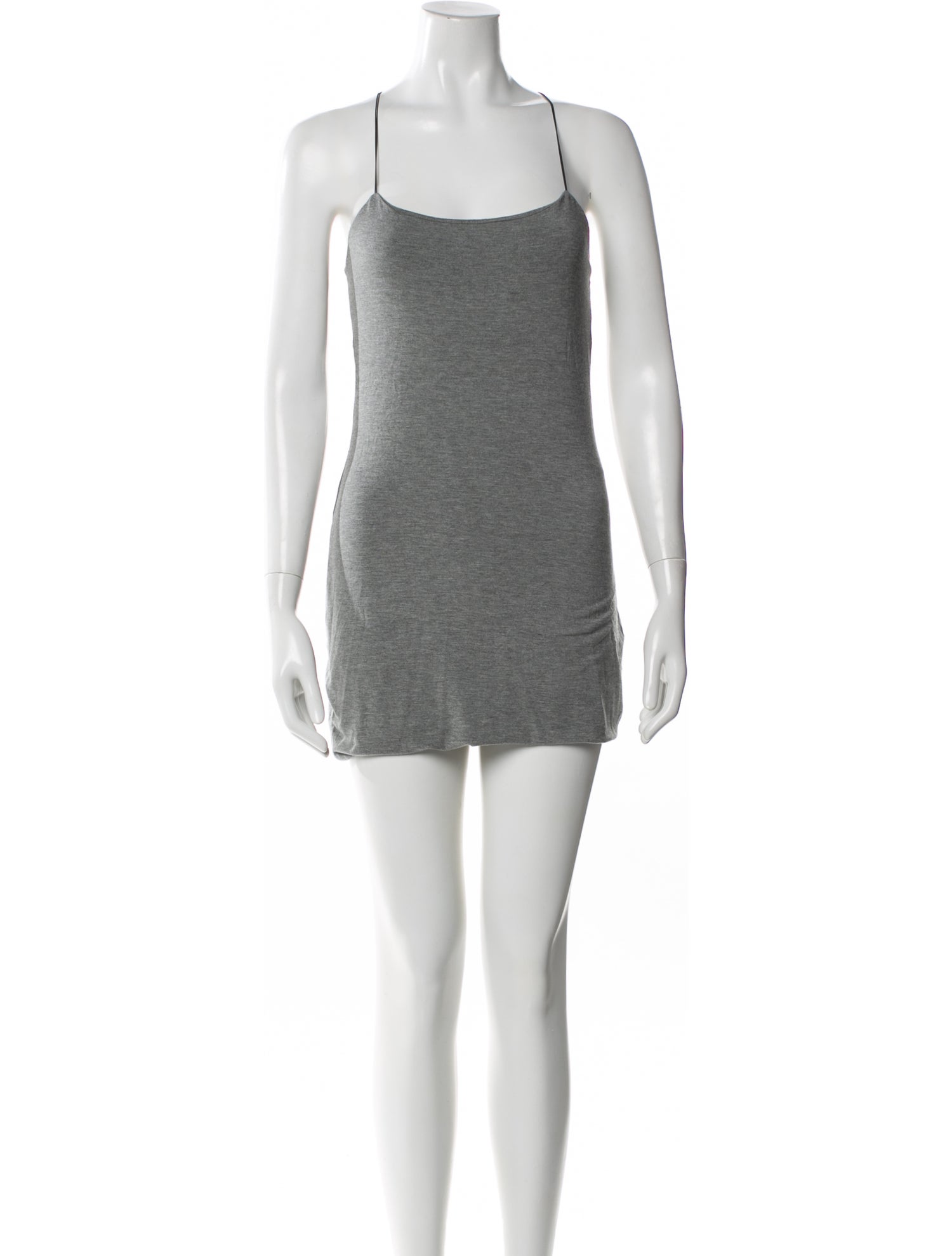 T by Alexander Wang Square Neckline Midi Length Dress