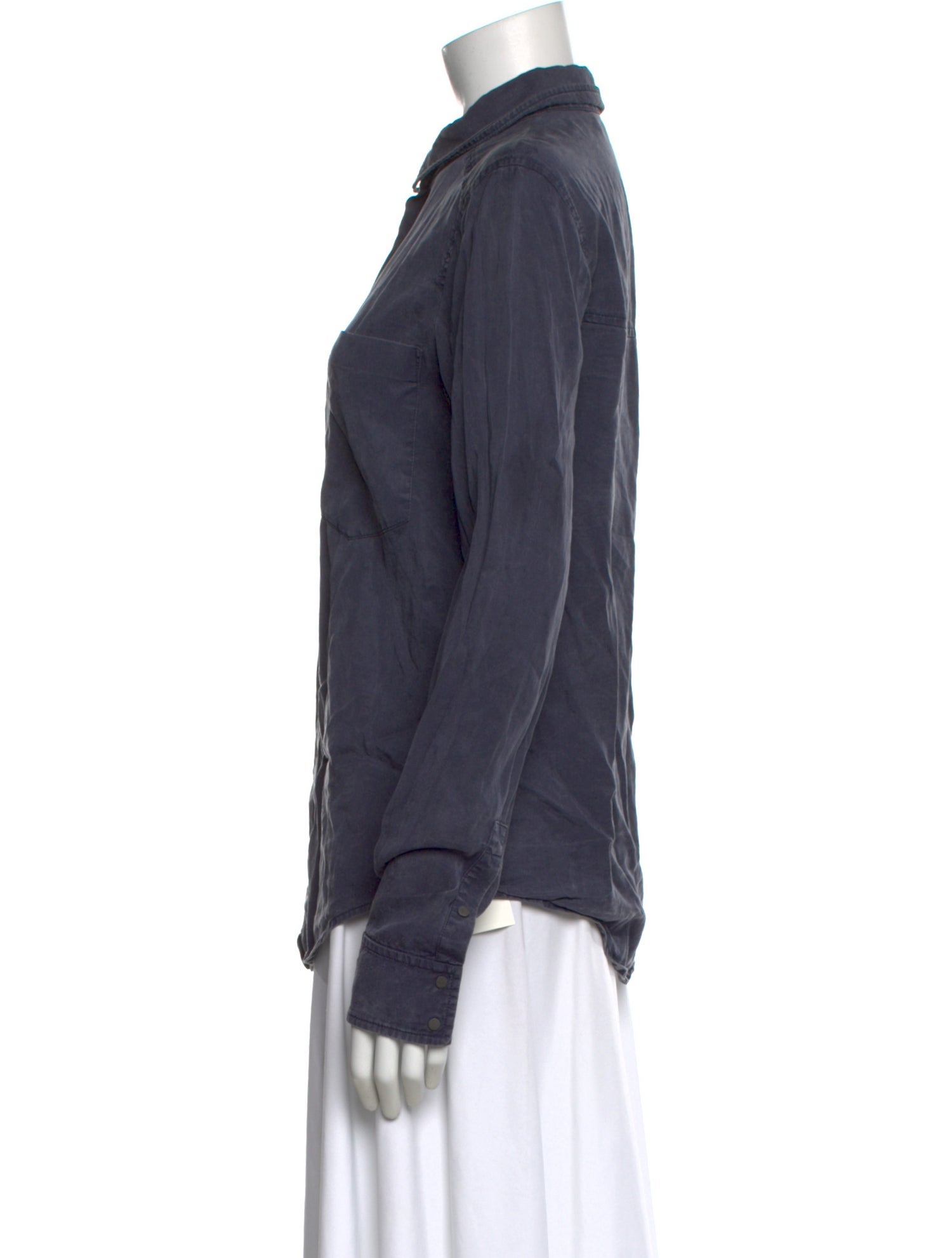 T by Alexander Wang Long Sleeve Button-Up Top