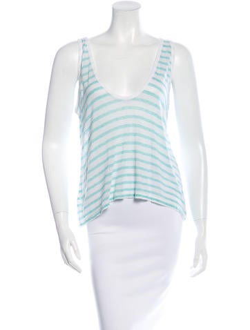 T by Alexander Wang Striped Sleeveless Top