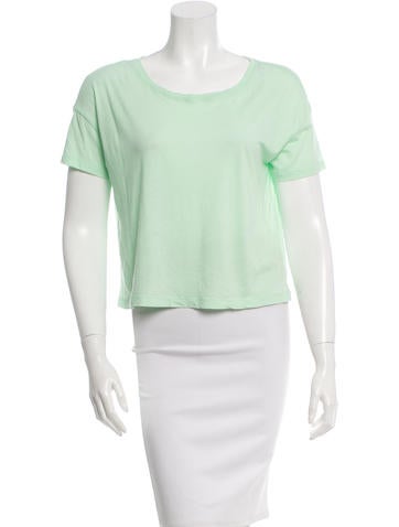 T by Alexander Wang Short Sleeve Crop Top