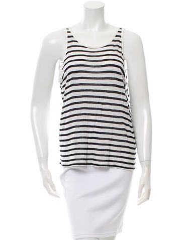 T by Alexander Wang Striped Sleeveless Top