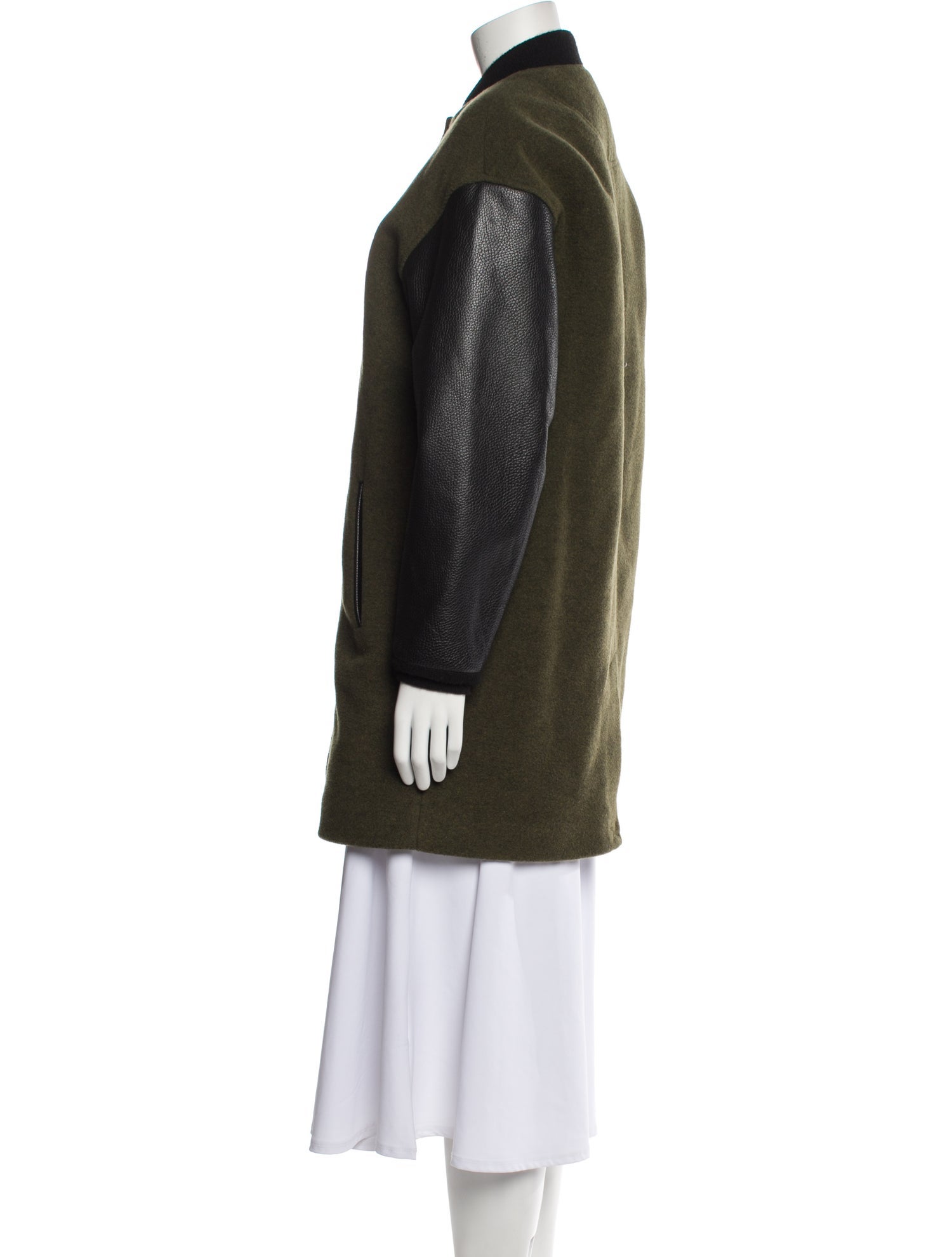 T by ALEXANDER WANG Other Coat Wool Navy Plain Used | eBay
