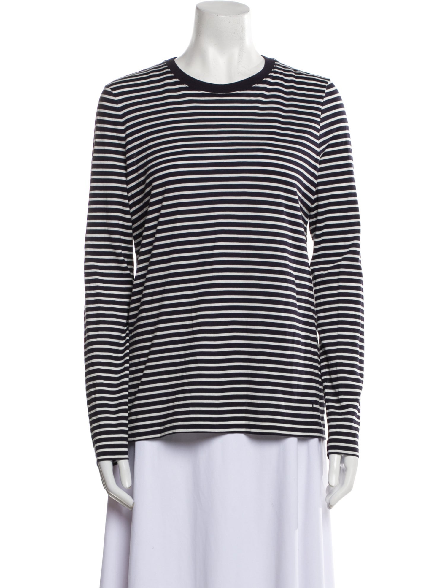 T by Alexander Wang Striped Crew Neck T-Shirt